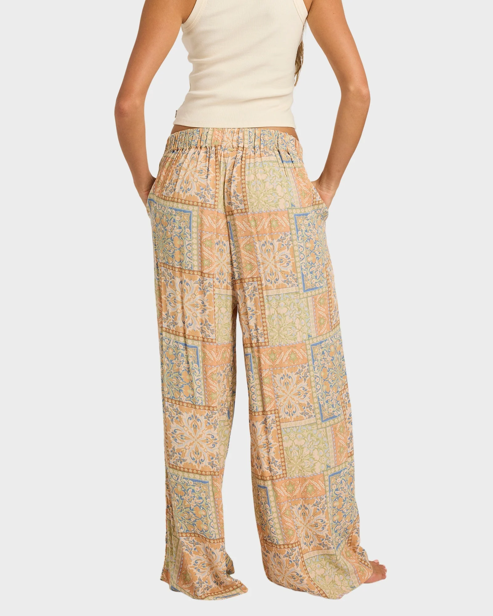 Womens Follow Me Printed Elastic Pants - Image 3