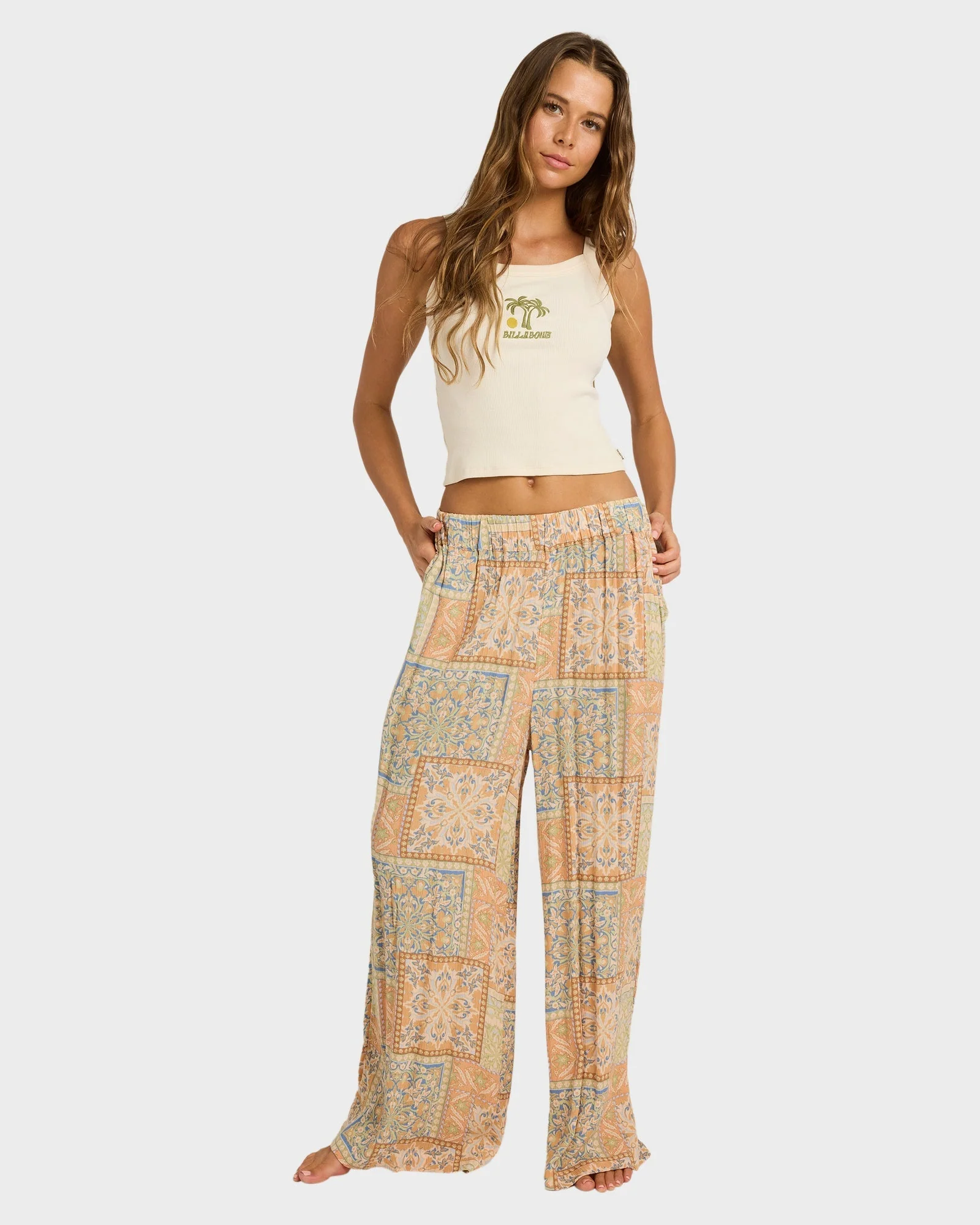 Womens Follow Me Printed Elastic Pants - Image 5