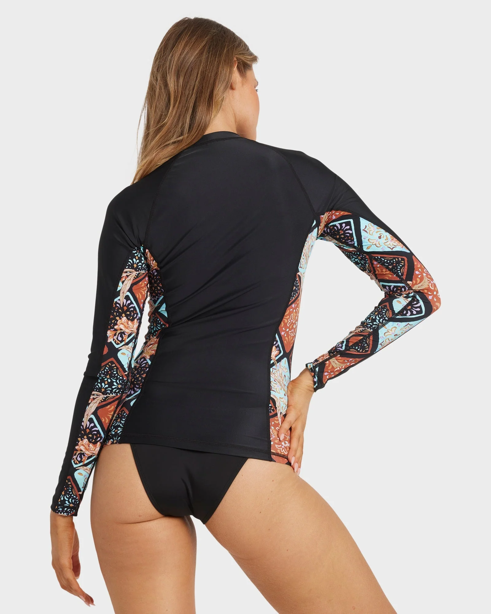 Womens Forever Folk Reef Break Long Sleeve Rash Vest - Image 2