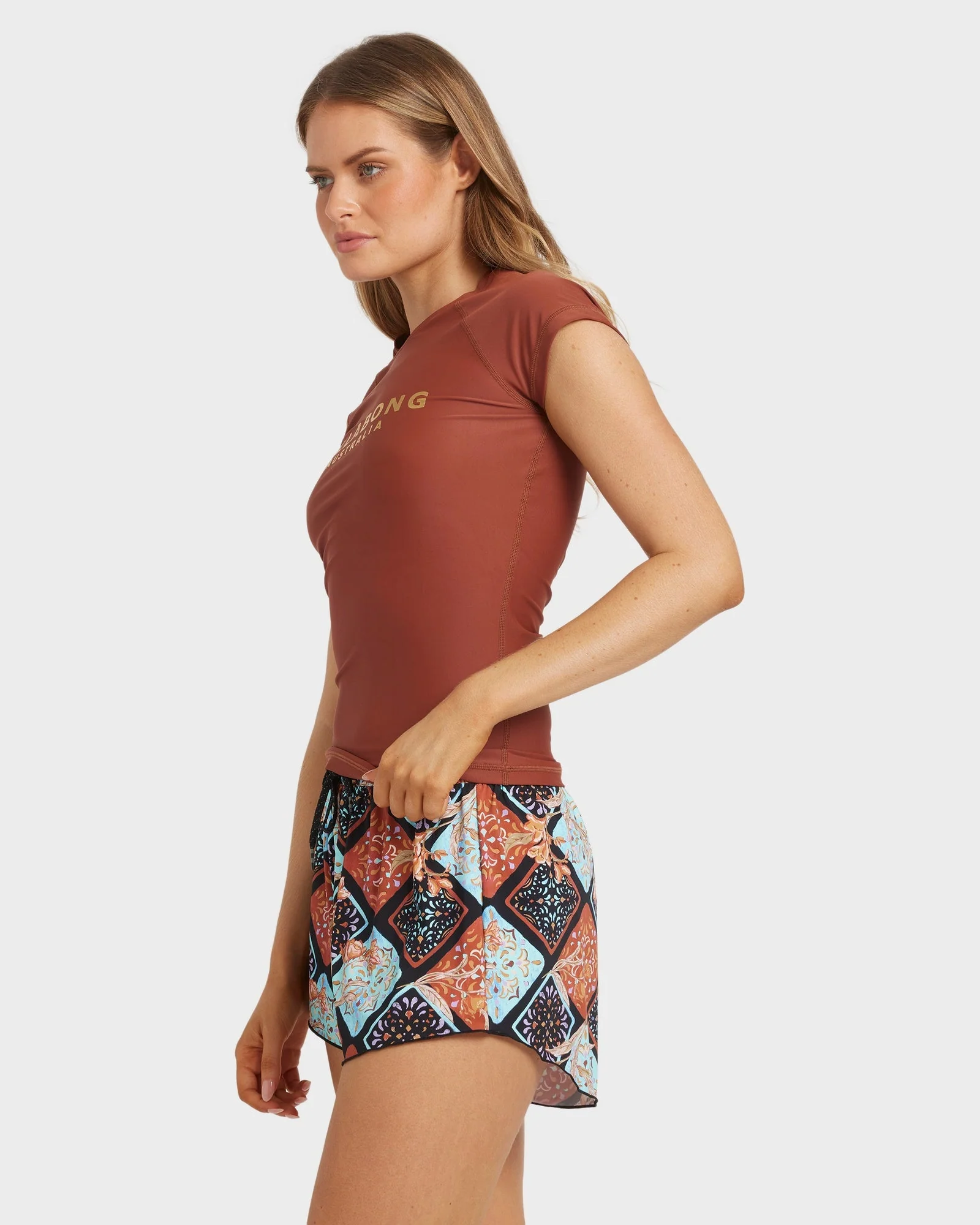 Womens Forever Folk Swim Volley Boardshorts - Image 4