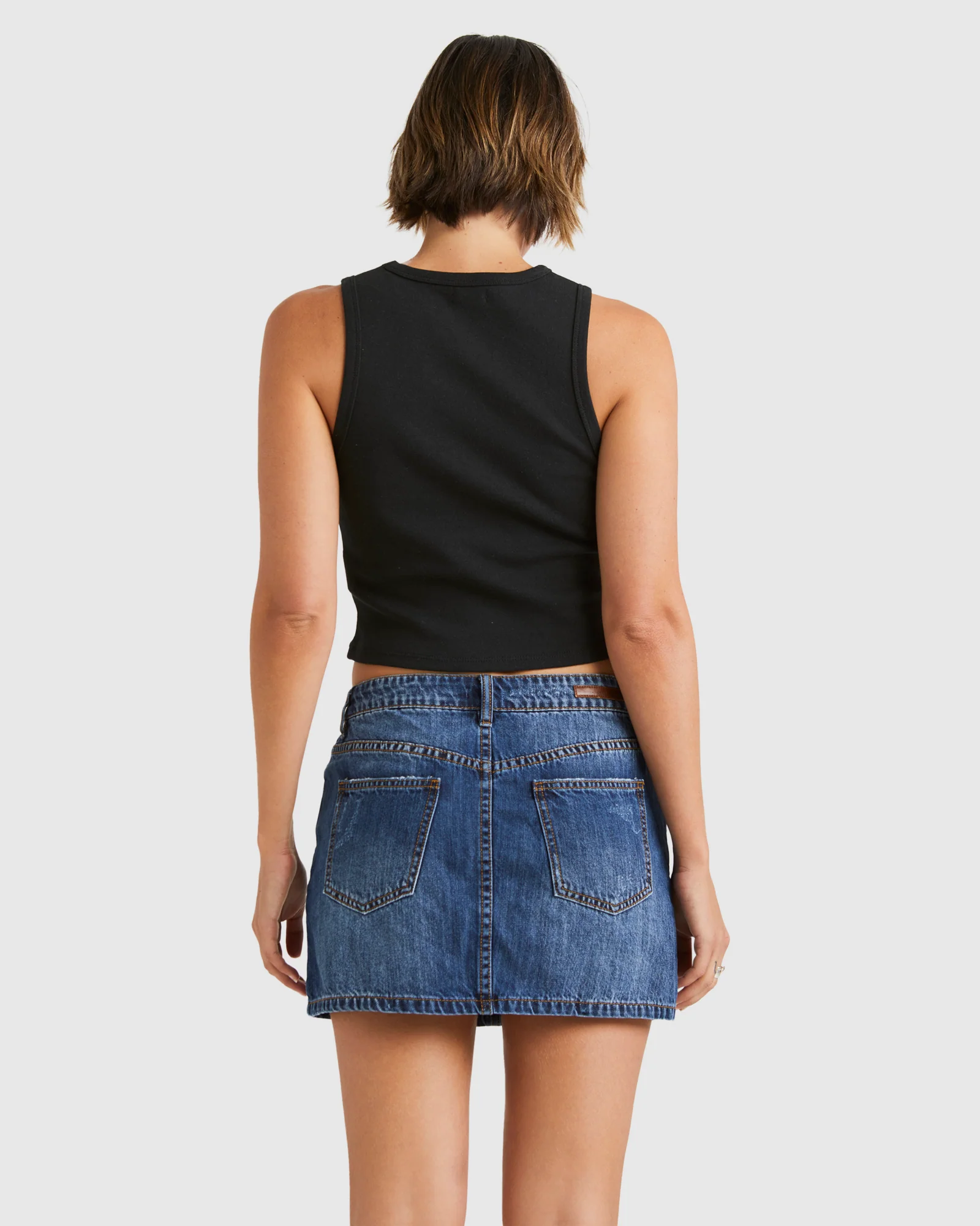 Womens Frankie Denim Mini Skirt - Image 3