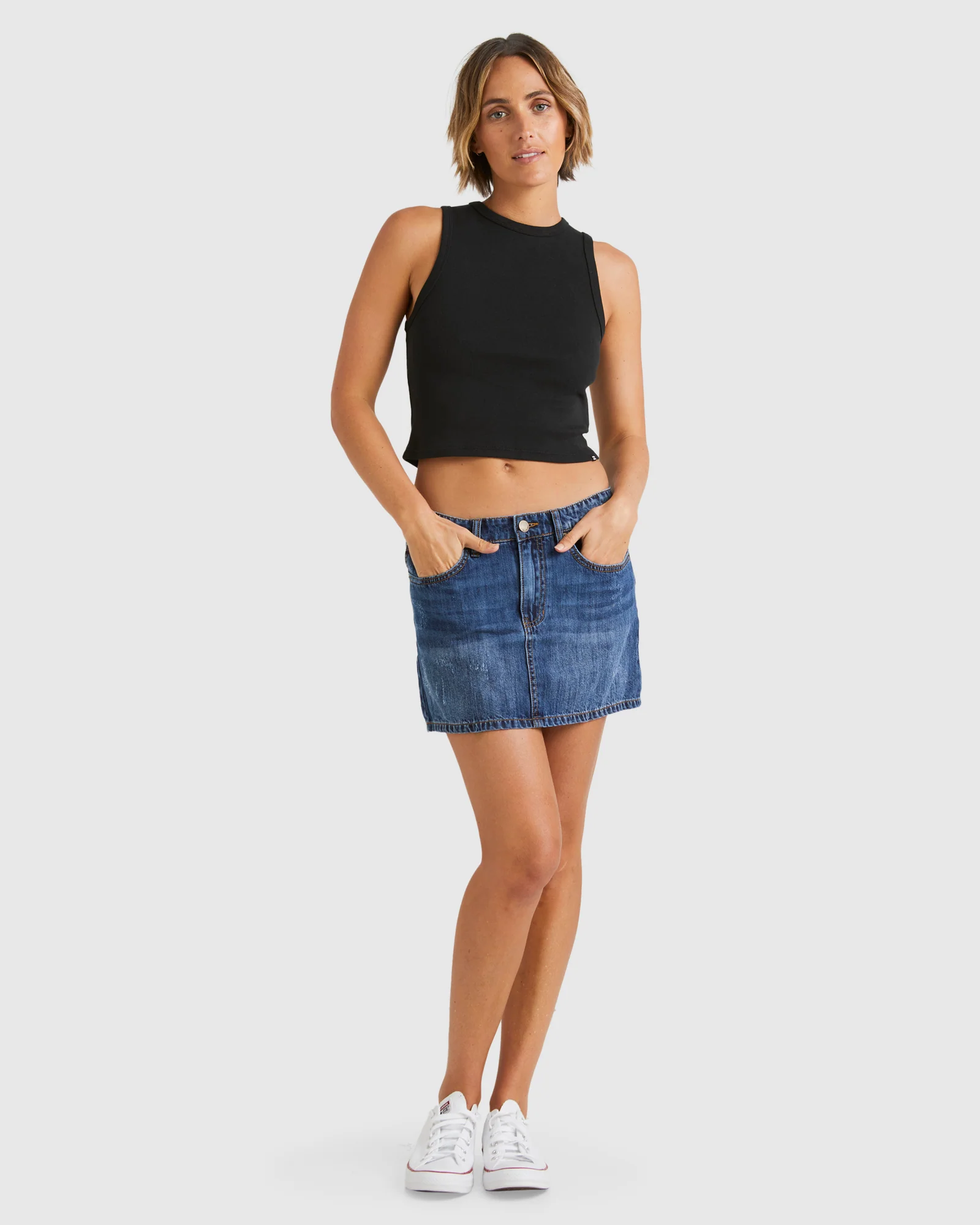 Womens Frankie Denim Mini Skirt - Image 5