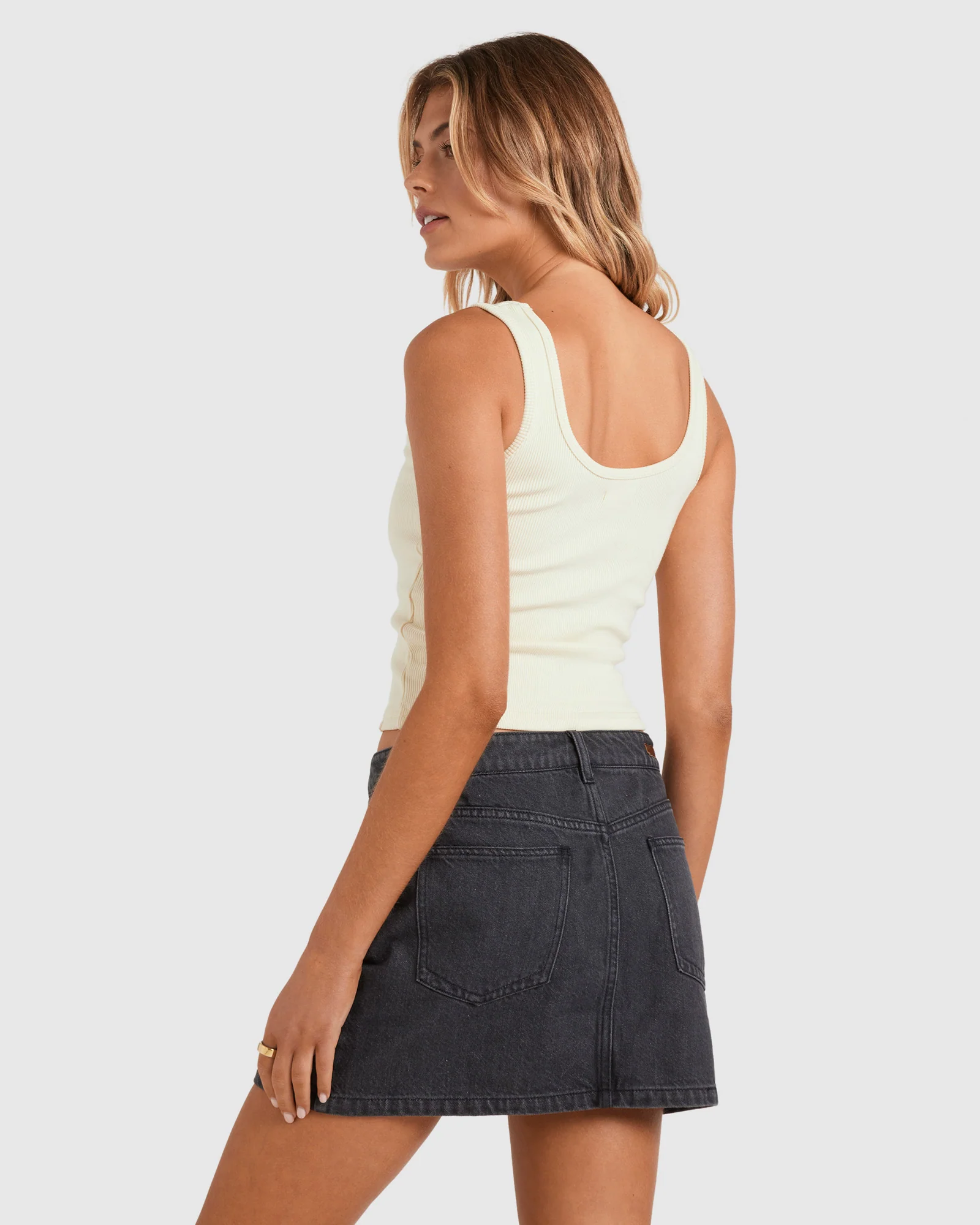 Womens Frankie Denim Mini Skirt - Image 2