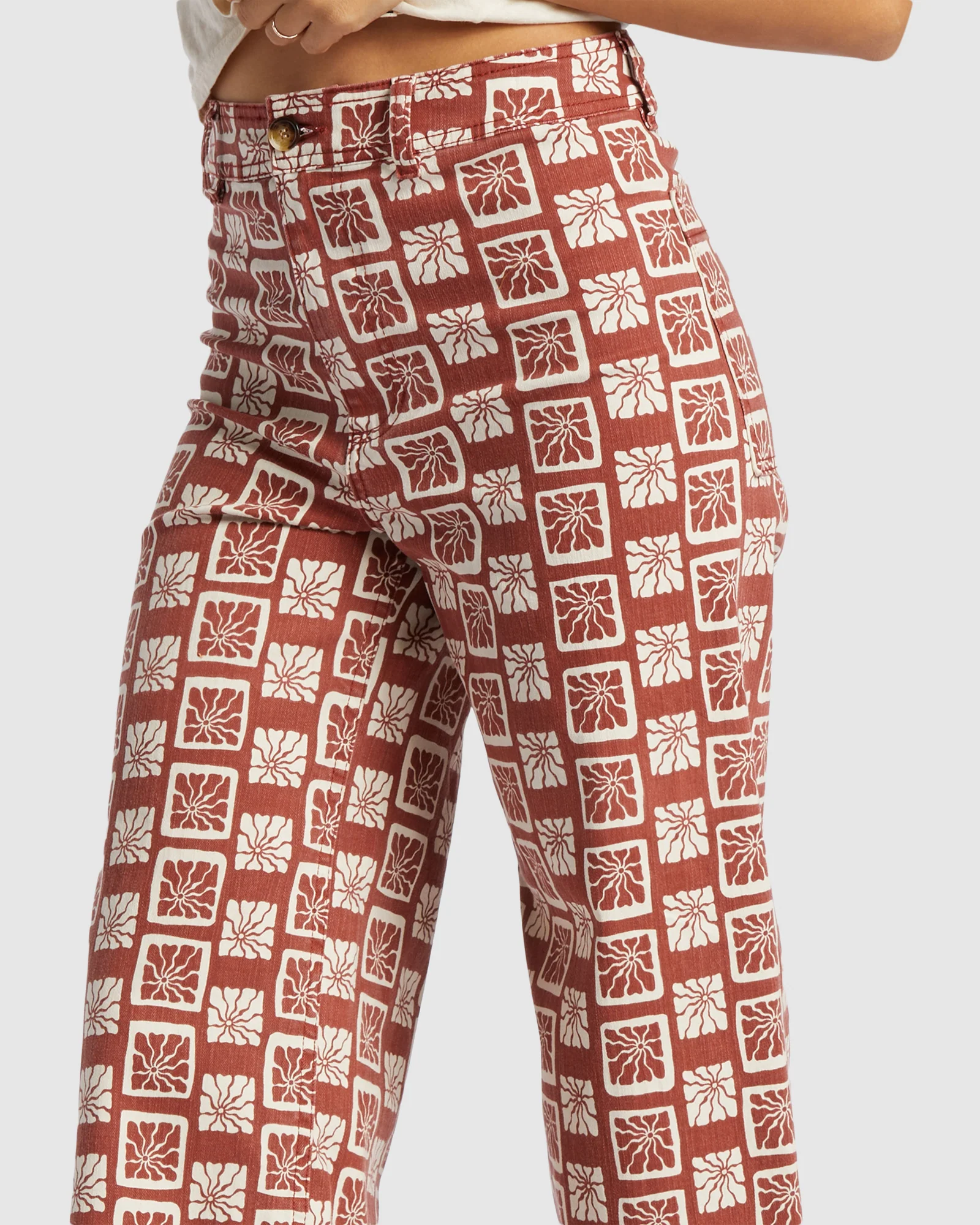 Womens Free Fall Print Pants - Image 3