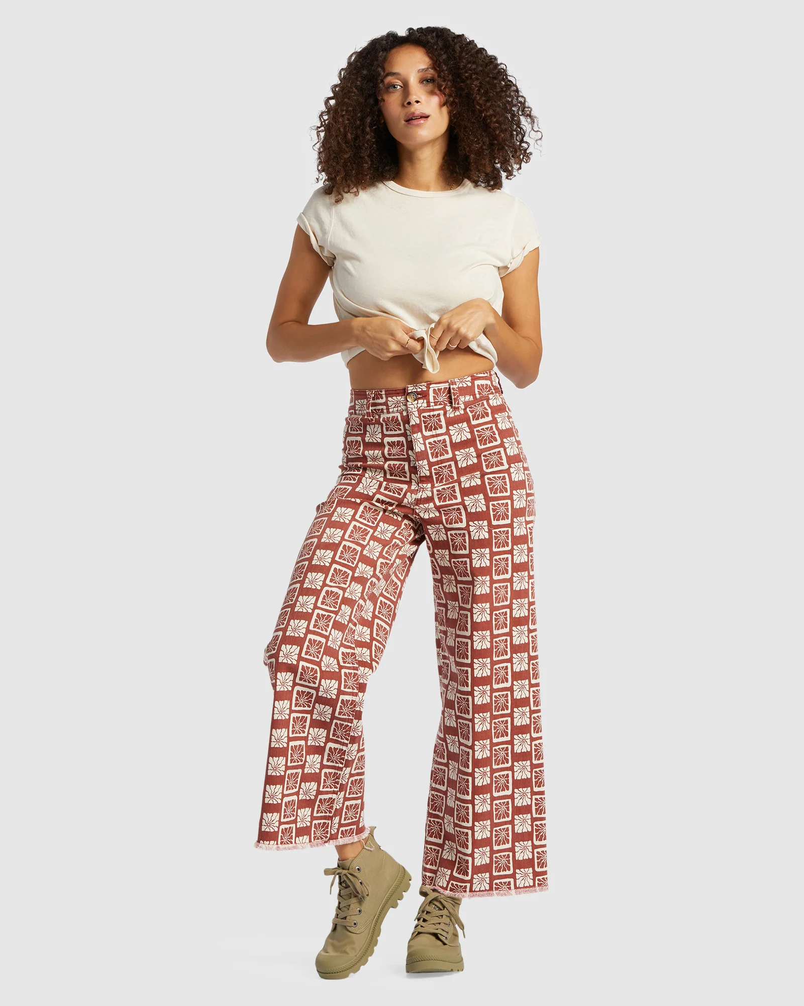 Womens Free Fall Print Pants - Image 4