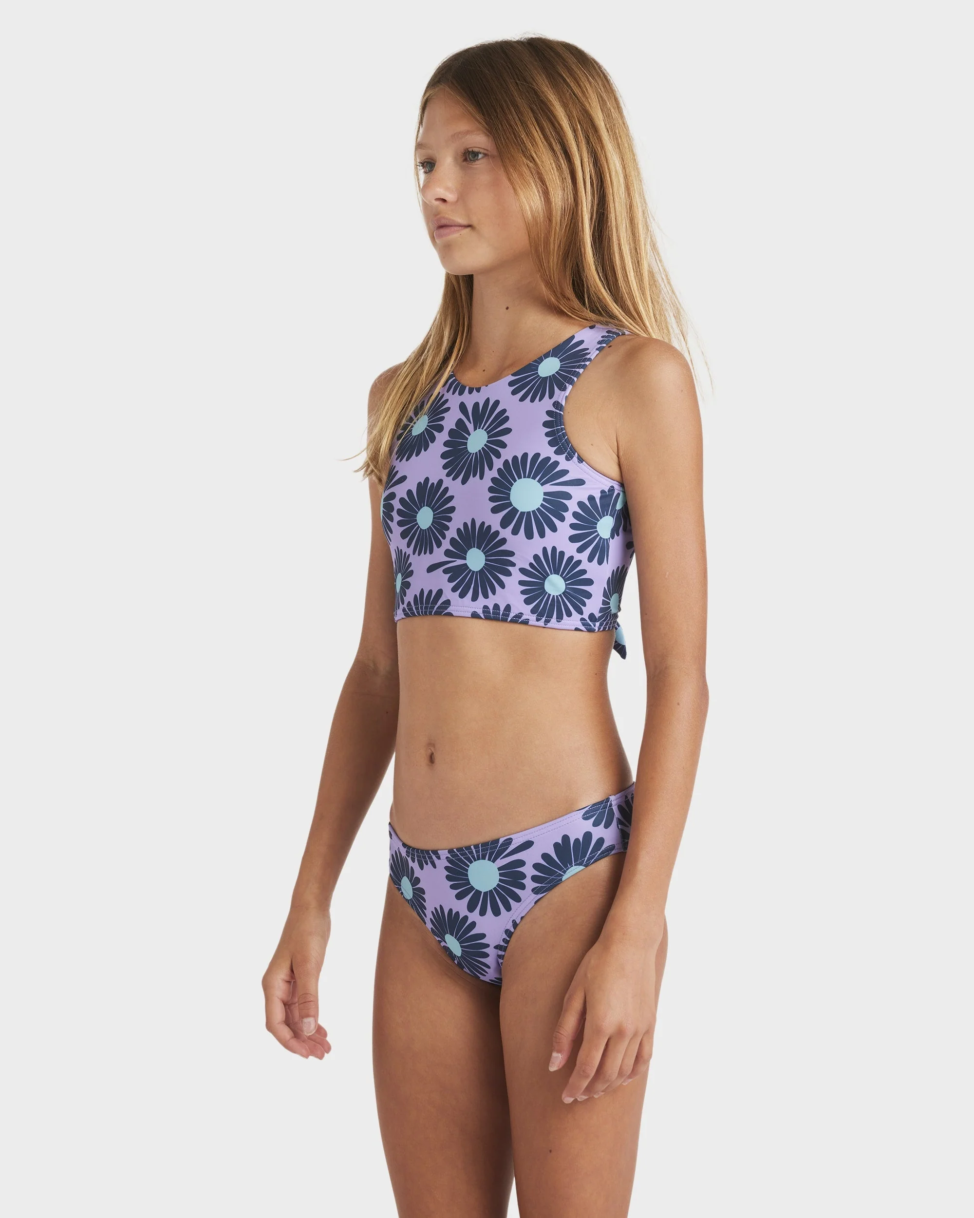 Girls 6-14 Fresh Daze High Neck Bikini Set - Image 3