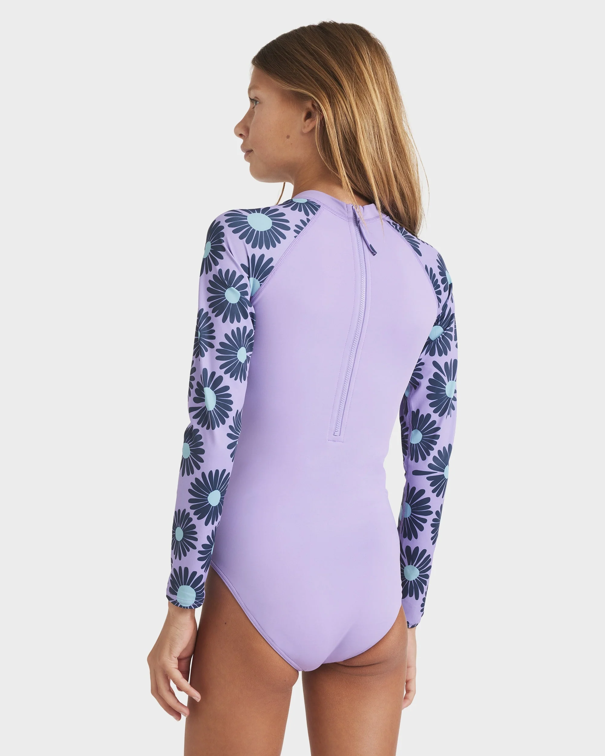 Girls 6-16 Fresh Daze Long Sleeve Bodysuit Rash Vest - Image 2