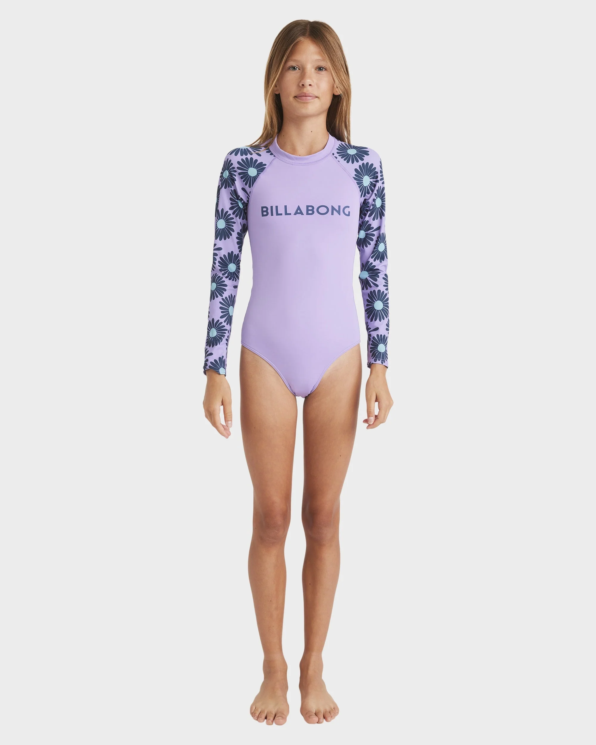 Girls 6-16 Fresh Daze Long Sleeve Bodysuit Rash Vest - Image 5