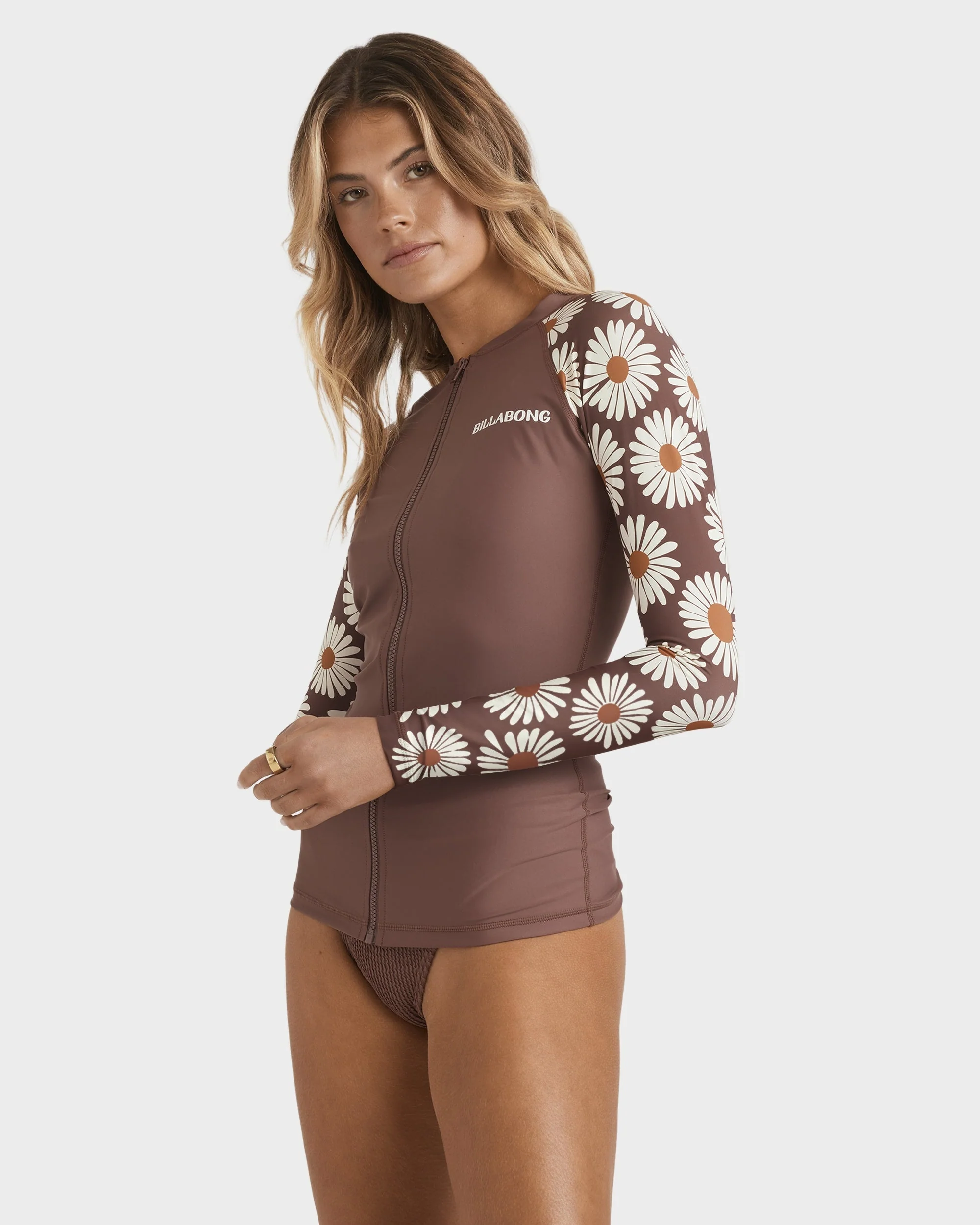 Womens Fresh Daze Pipa Long Sleeve Rash Vest - Image 3