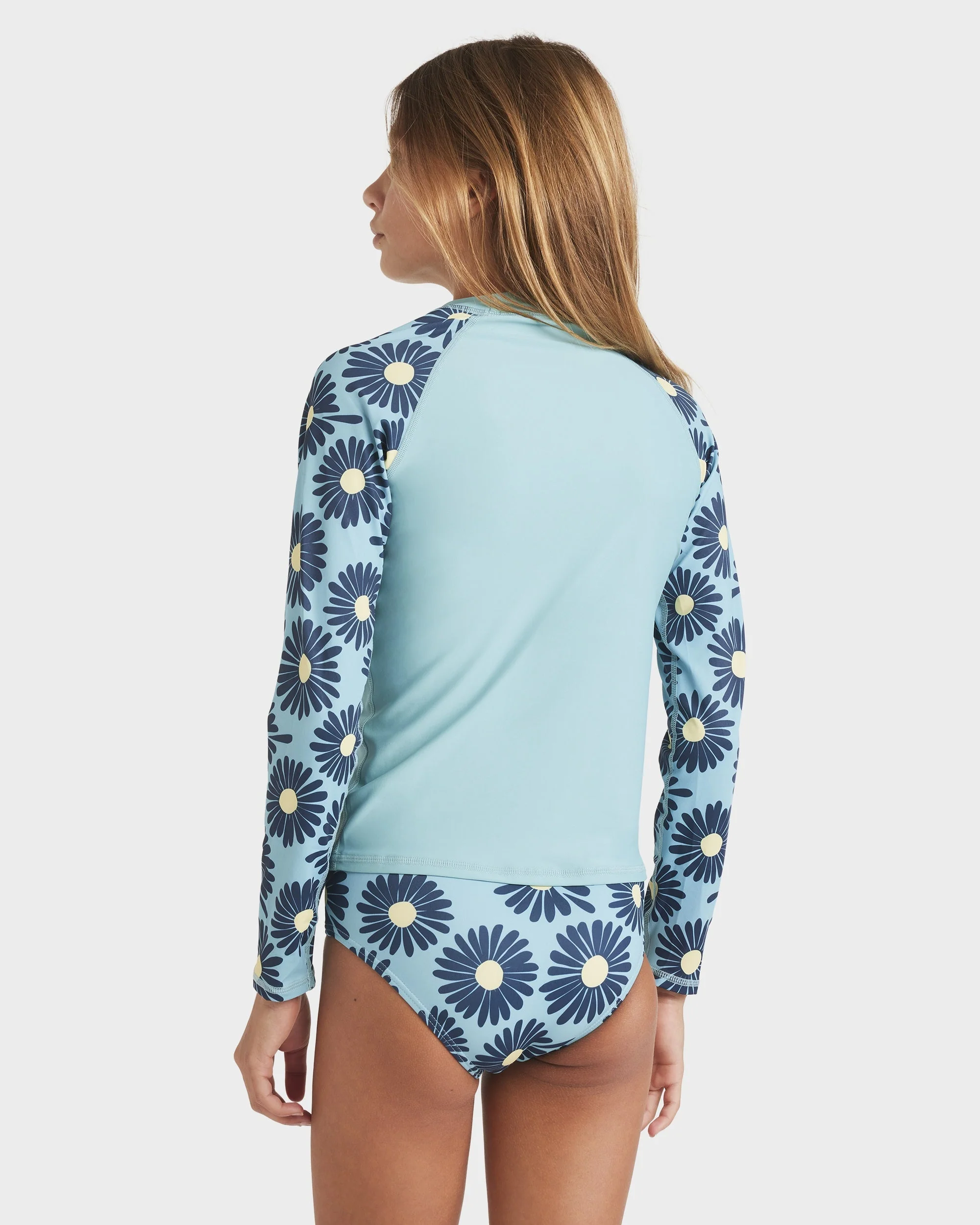 Girls 6-14 Fresh Daze Long Sleeve Rash Vest Set - Image 2