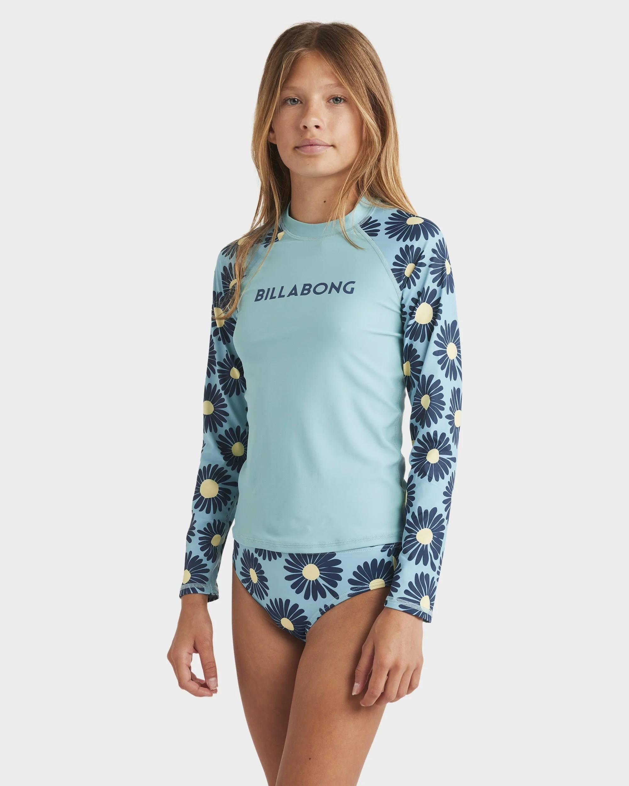 Girls 6-14 Fresh Daze Long Sleeve Rash Vest Set - Image 4