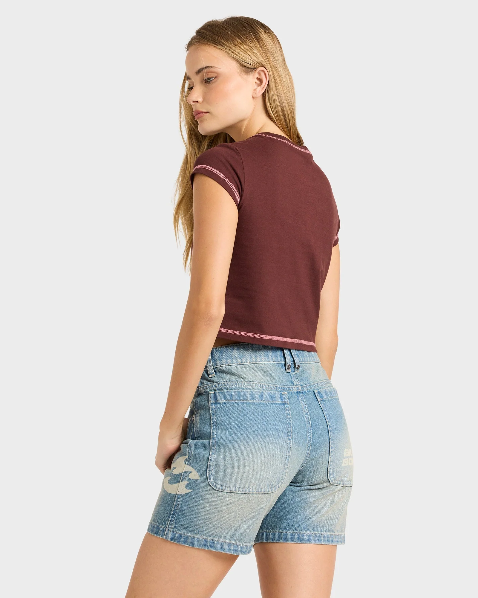 Womens Funster Denim Shorts - Image 3