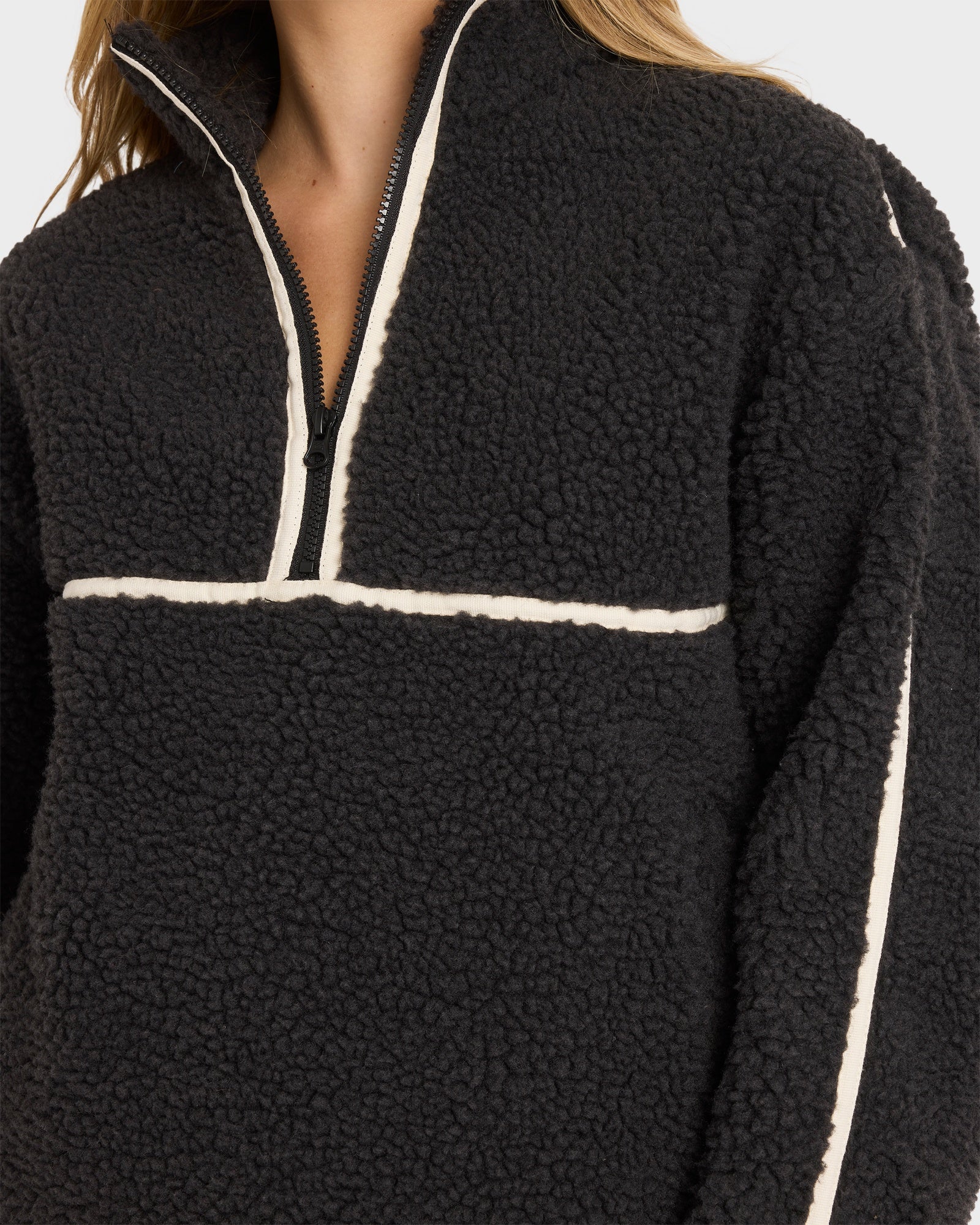 Womens Getting Warm Shrpa Half Zip Pullover - Image 4