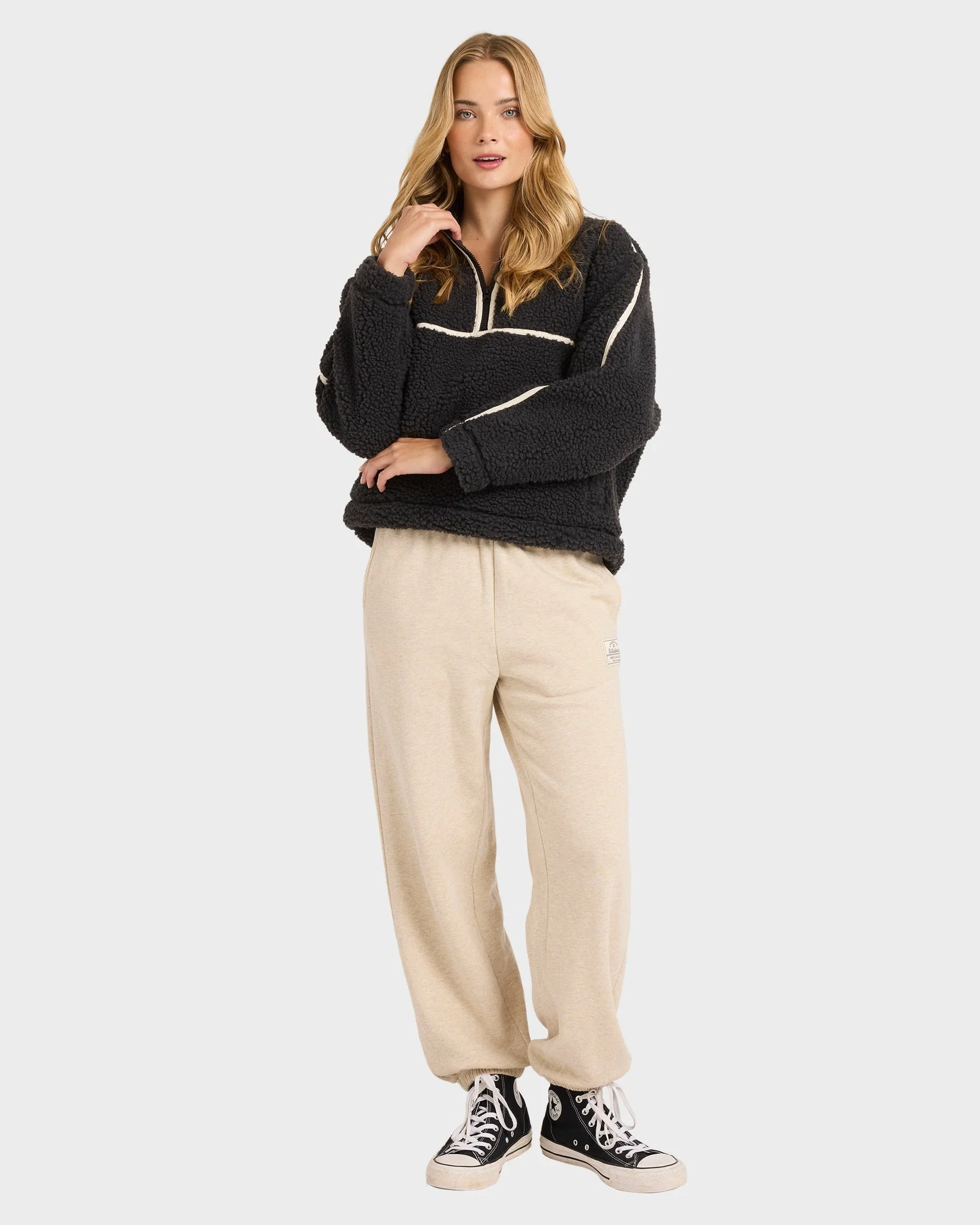 Womens Getting Warm Shrpa Half Zip Pullover - Image 5