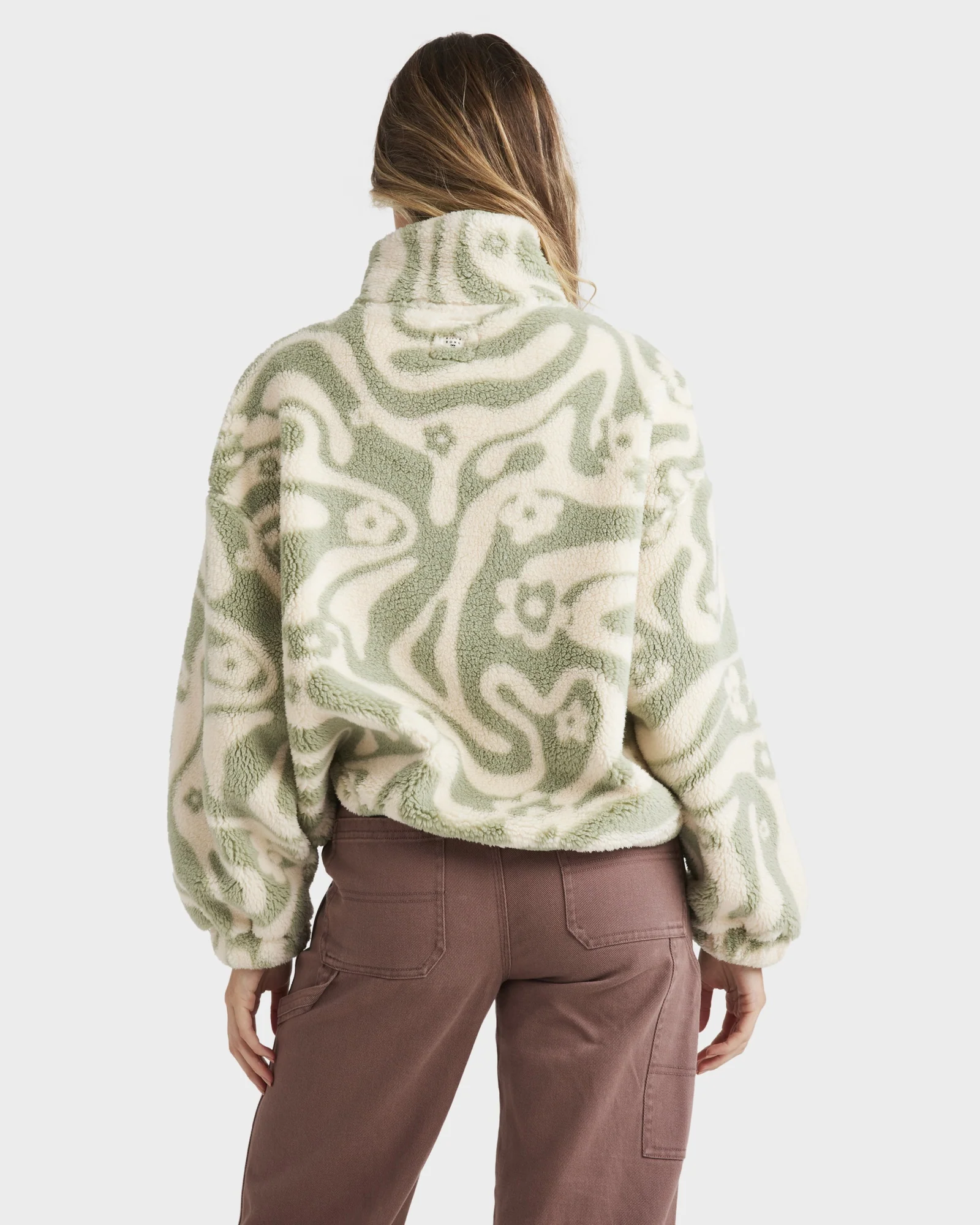 Womens Golden Groove Half Zip Fleece Pullover - Image 4