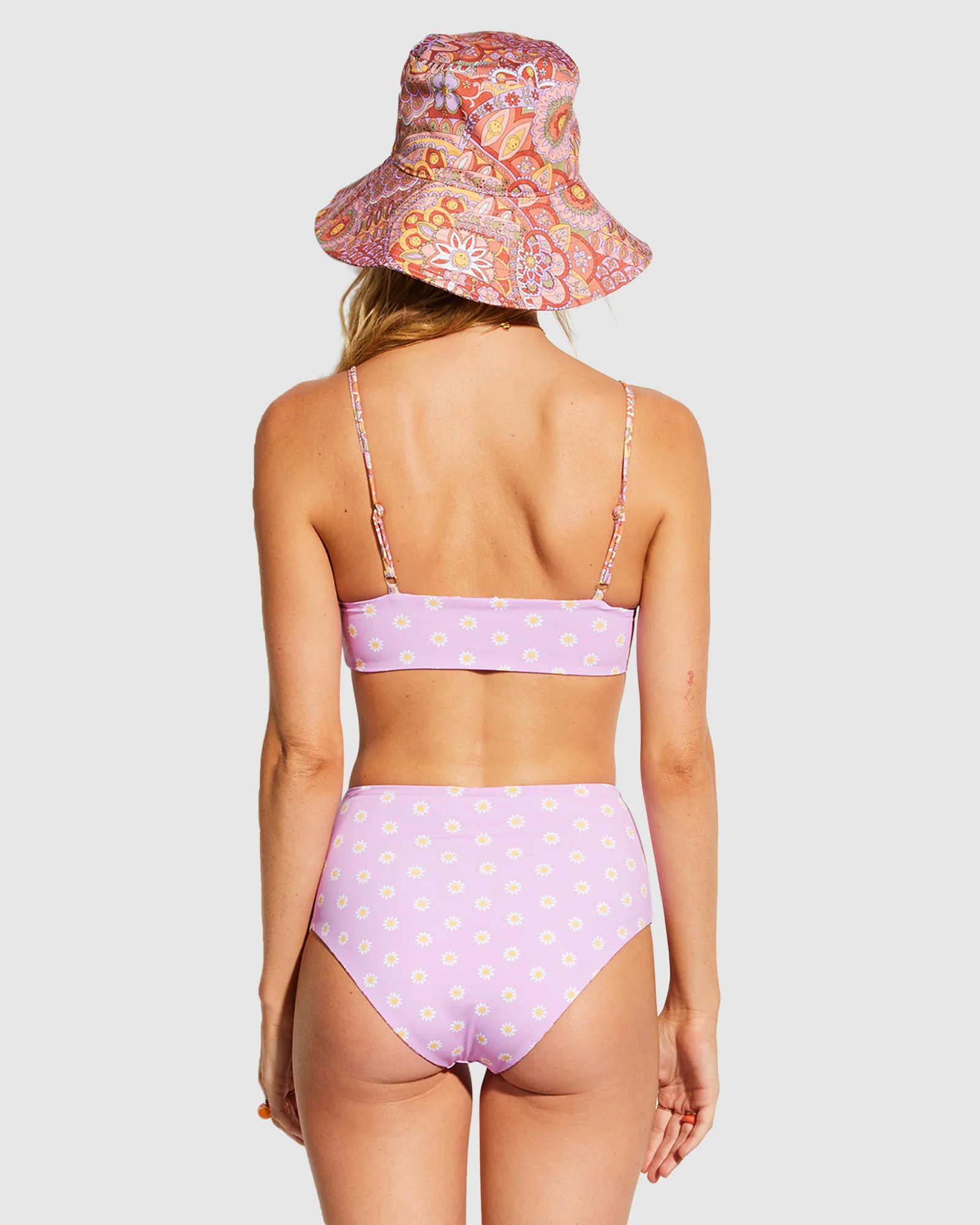 Womens Good Times Hi Retro Reversible High Leg Bikini Bottom - Image 3