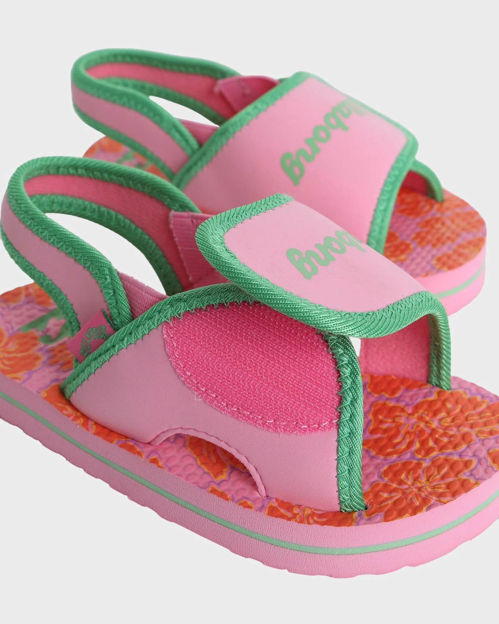 Girls 0-5 Happy Hibiscus Slides - Image 5