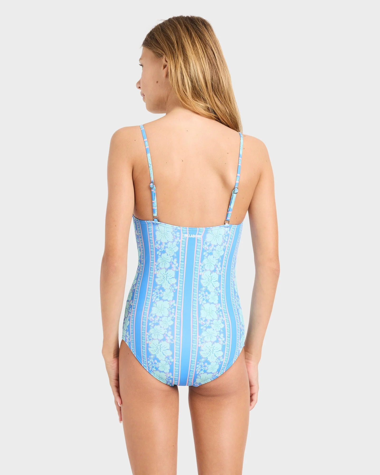 Girls 6-14 Happy Hibiscus One Piece Swimsuit - Image 2