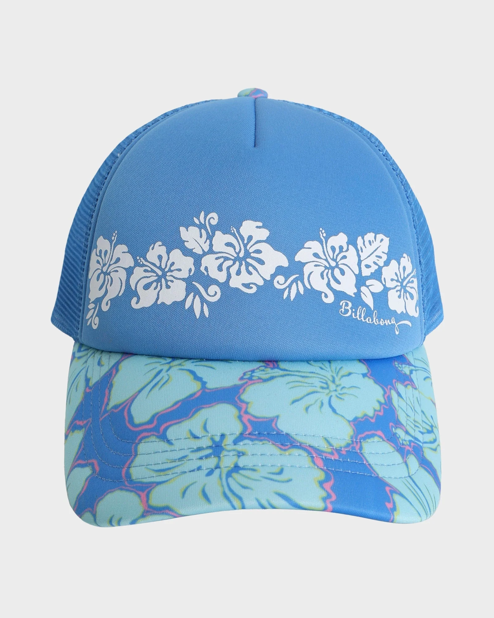 Girls 6-14 Happy Hibiscus Trucker Cap - Image 2