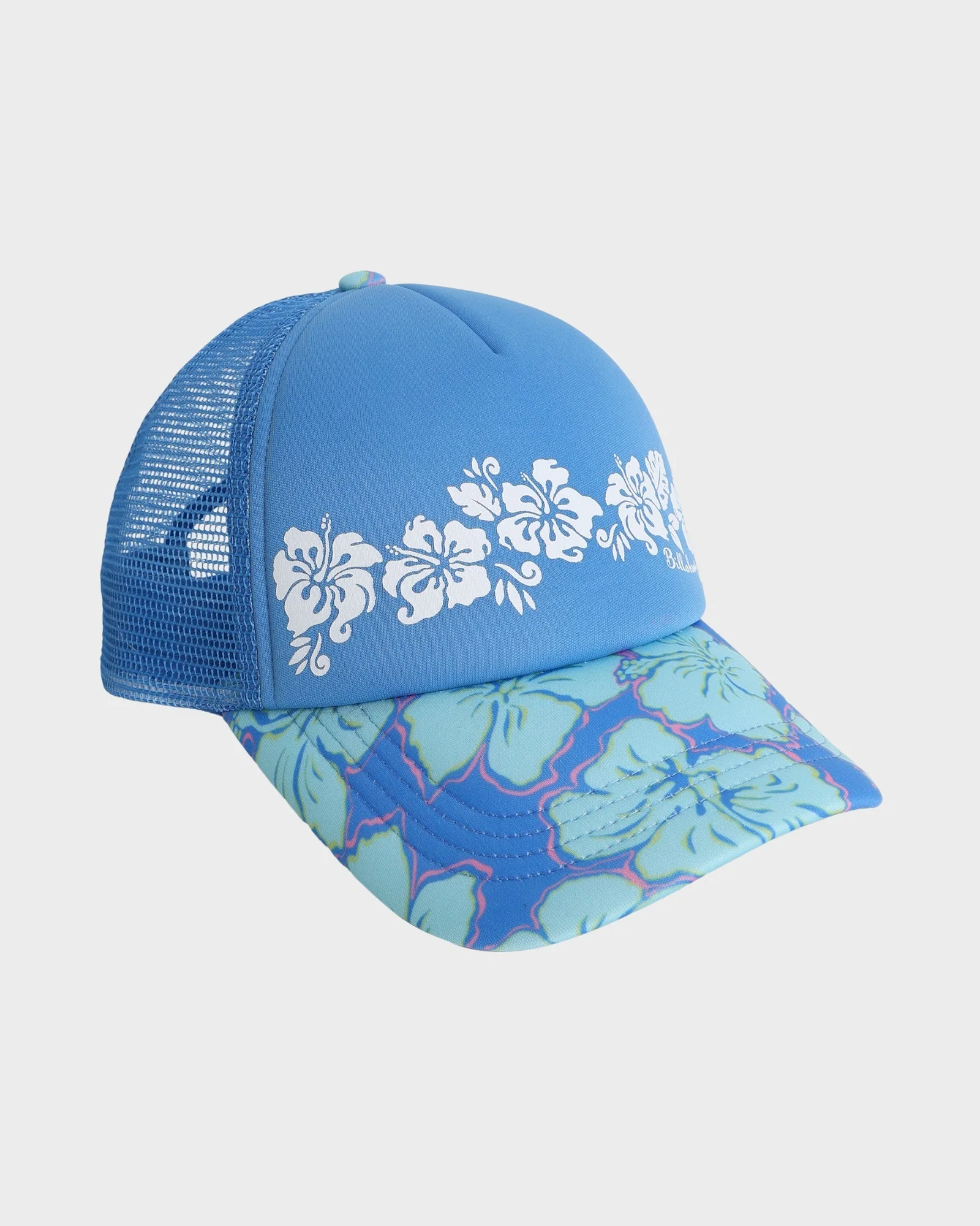 Girls 6-14 Happy Hibiscus Trucker Cap - Image 4
