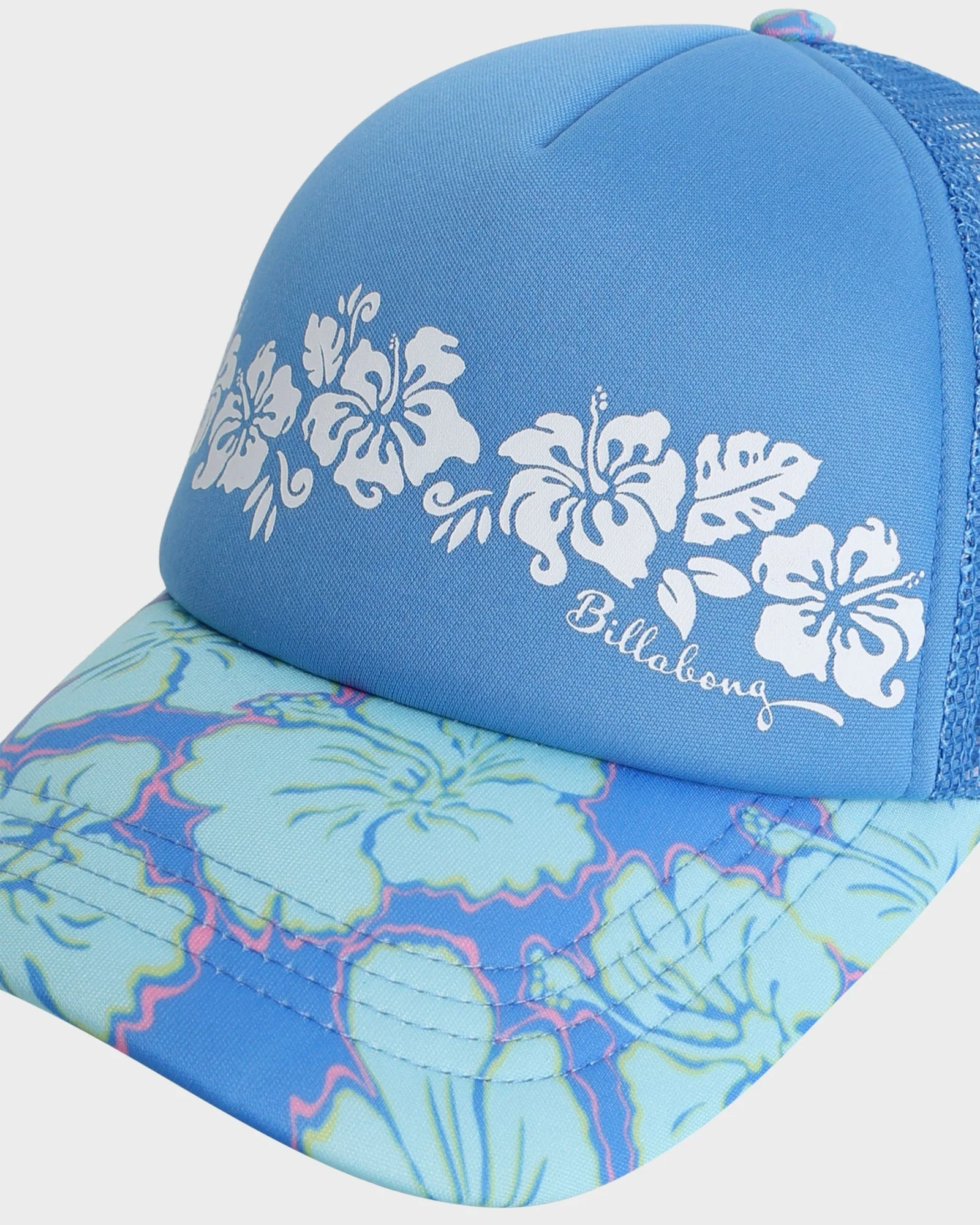 Girls 6-14 Happy Hibiscus Trucker Cap - Image 5
