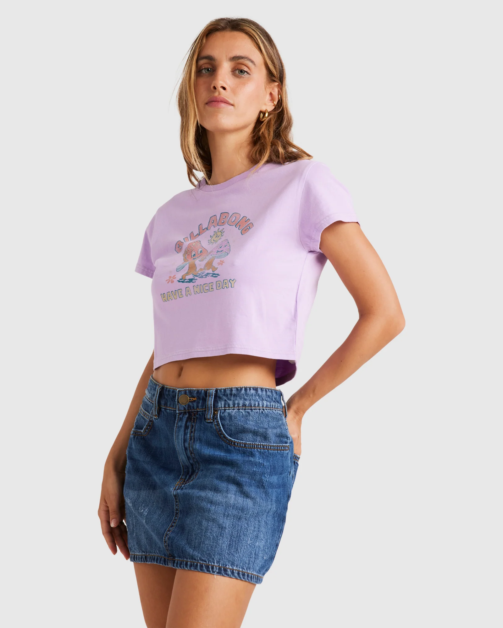 Womens Happy Mind Crop T-Shirt - Image 3