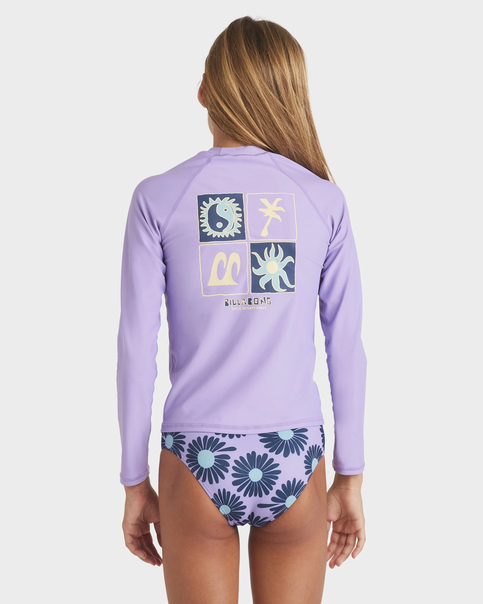 Girls 6-16 Heat Wave Long Sleeve Rash Vest - Image 2