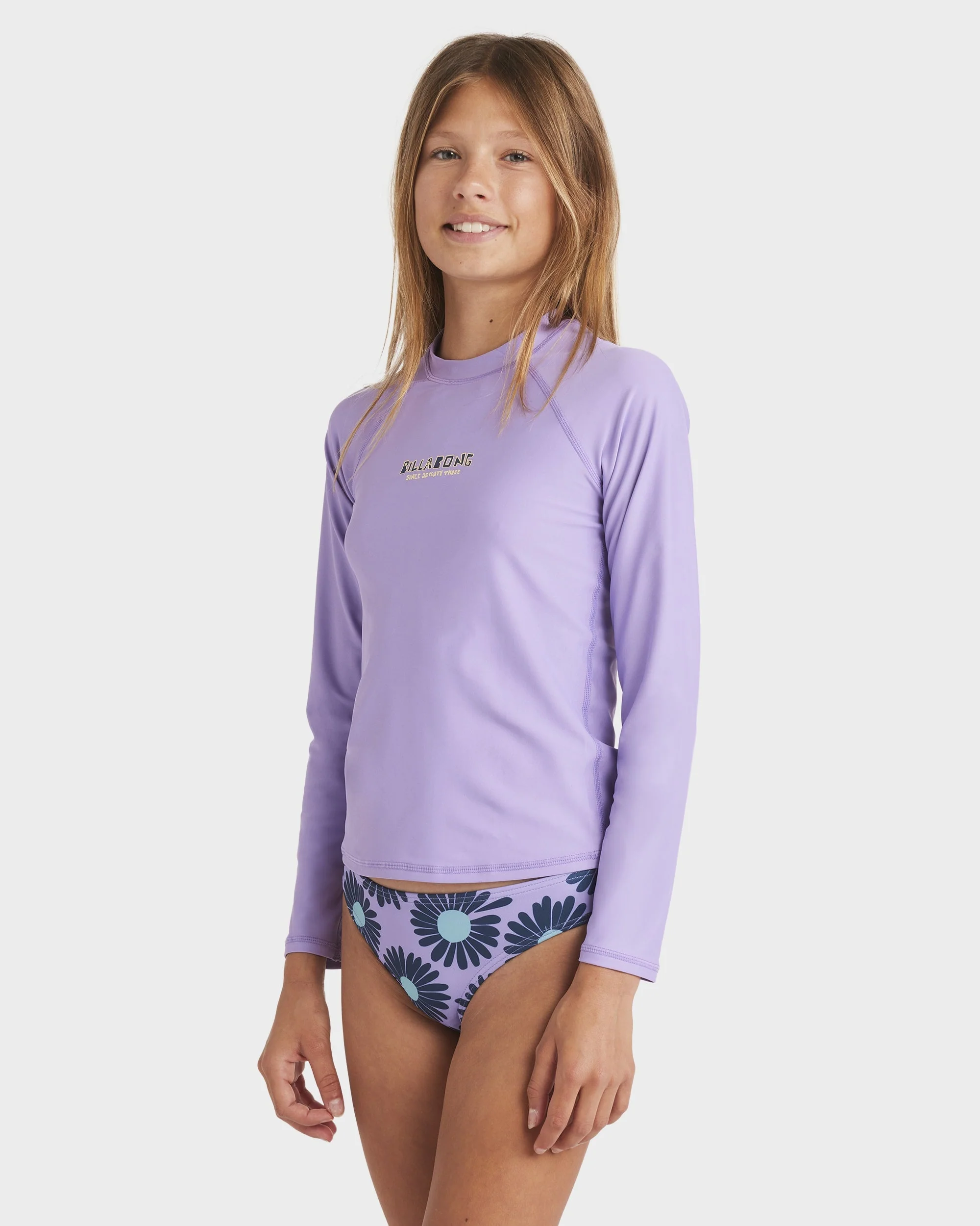 Girls 6-16 Heat Wave Long Sleeve Rash Vest - Image 3