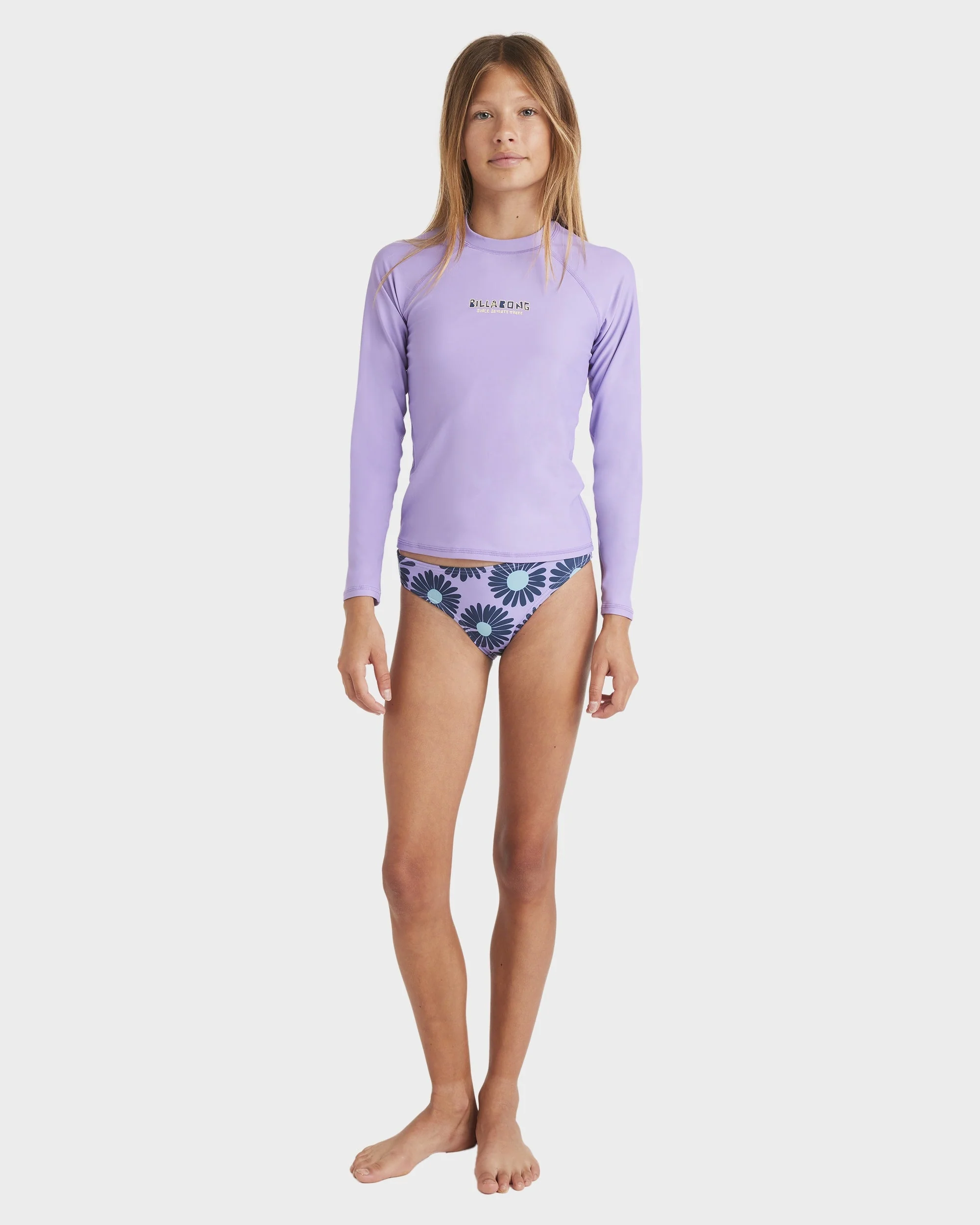 Girls 6-16 Heat Wave Long Sleeve Rash Vest - Image 5