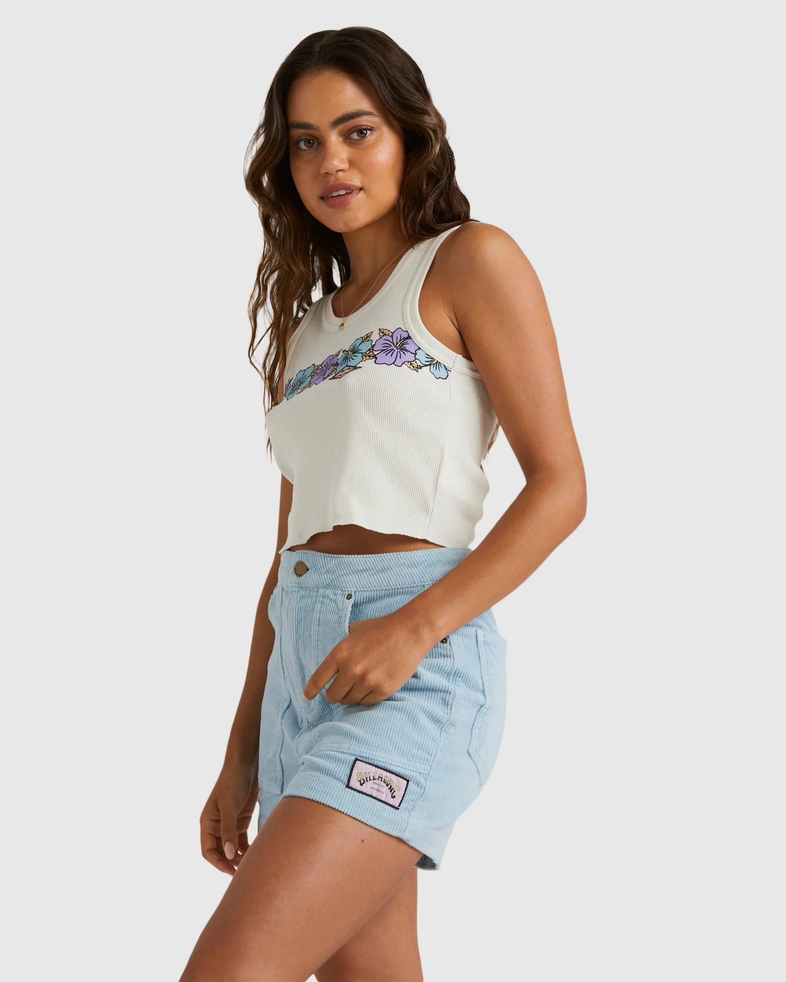 Womens Hibiscus Holiday Tank Top - Image 2