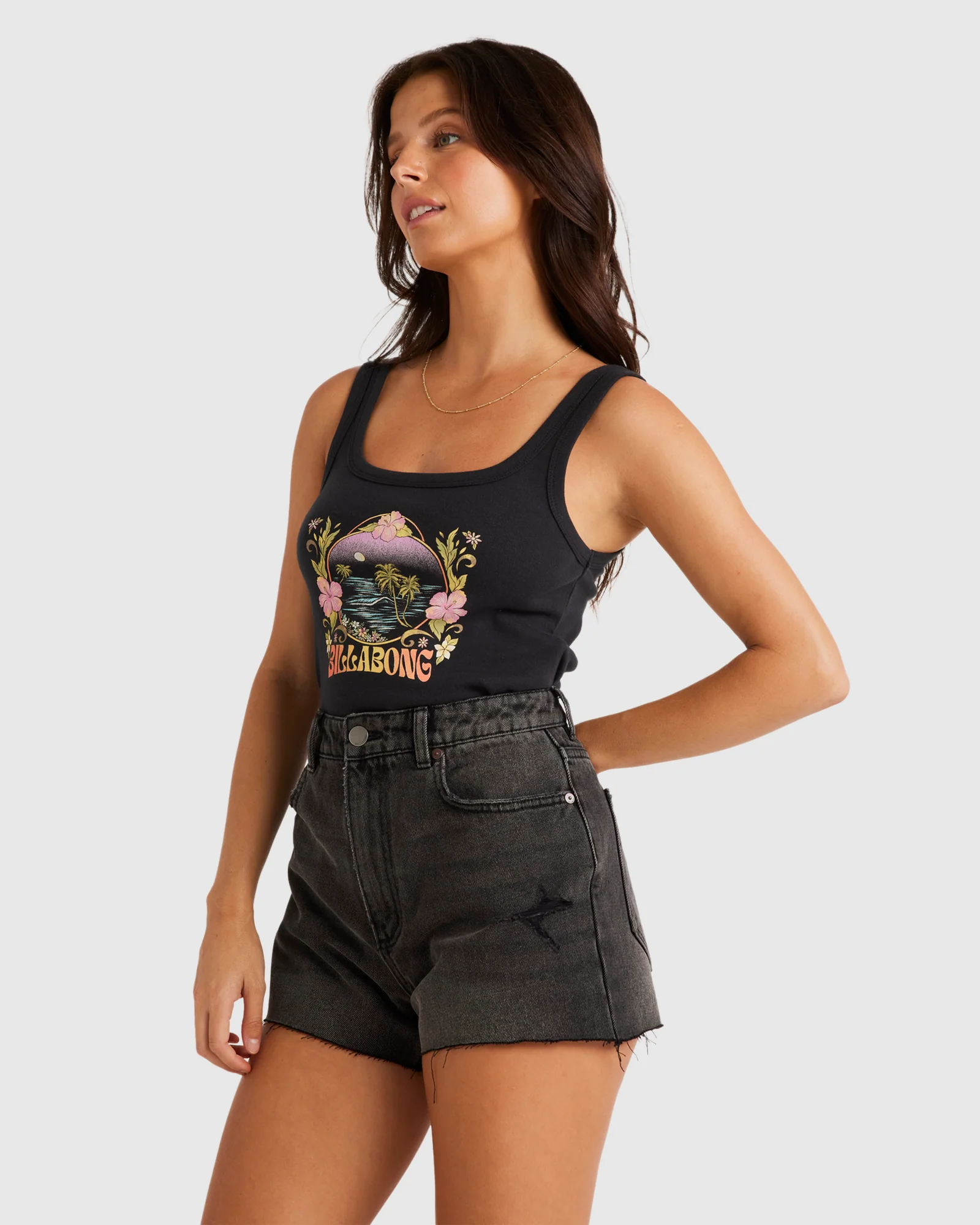 Womens Hibiscus Paradise Tank Top - Image 2