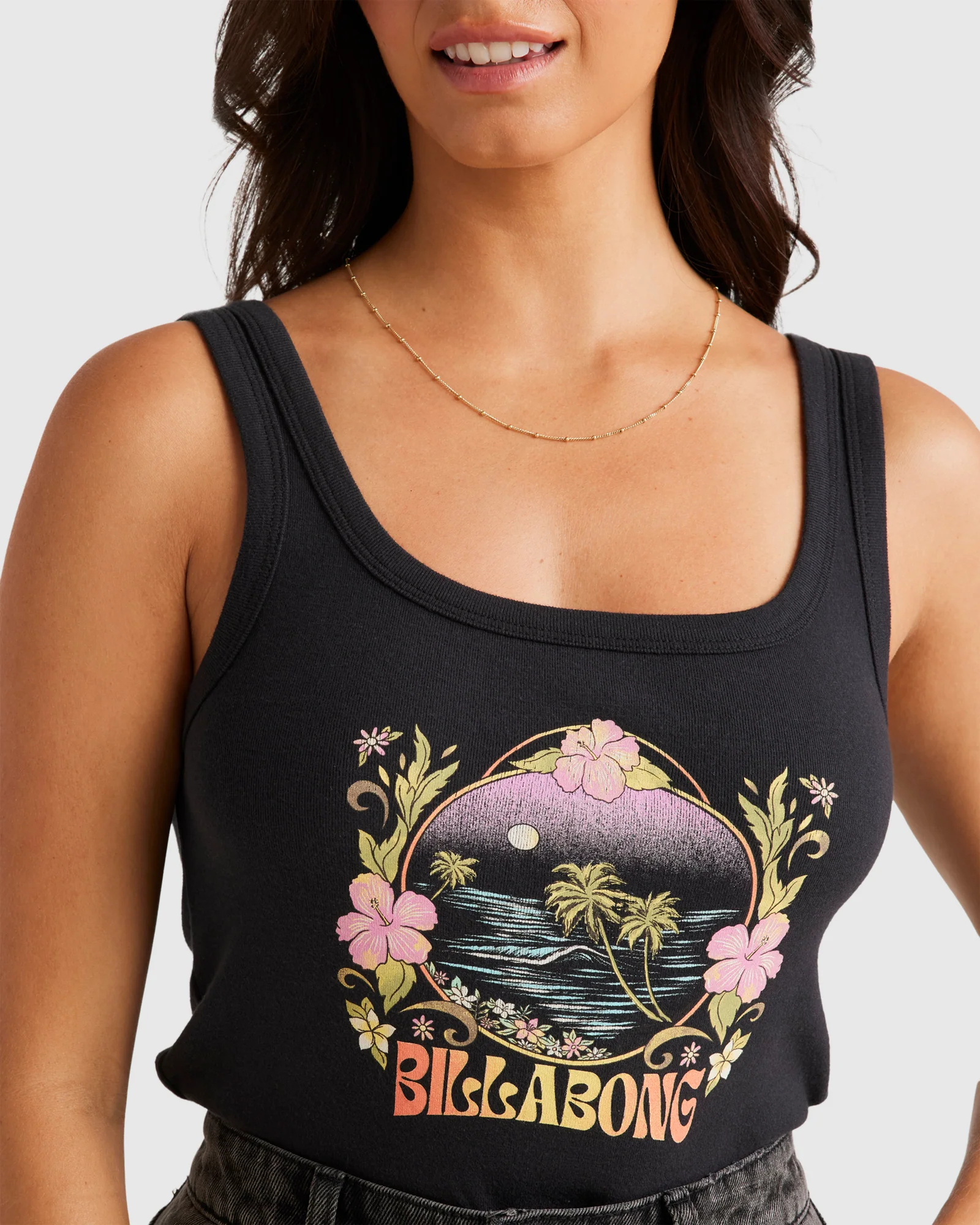 Womens Hibiscus Paradise Tank Top - Image 4