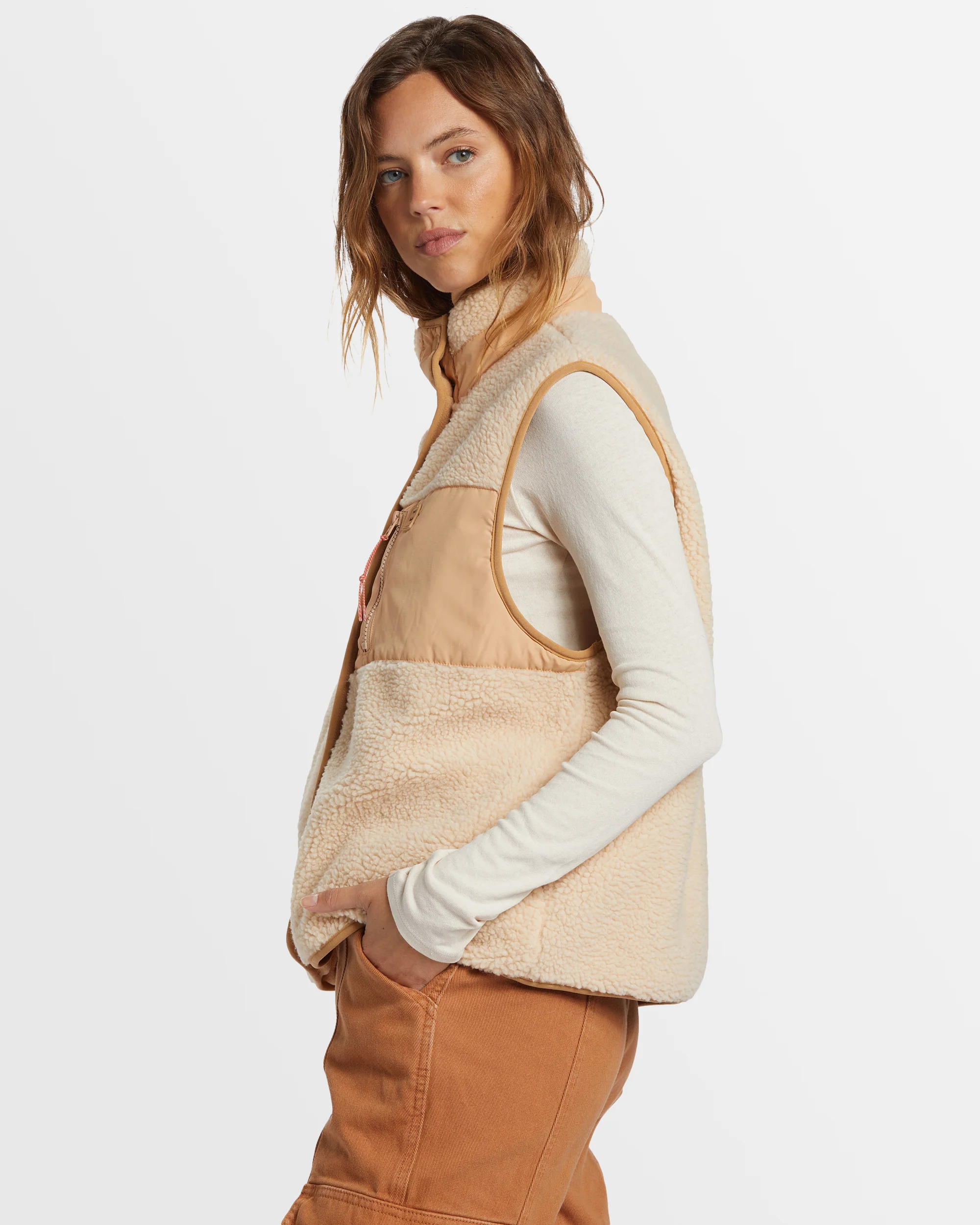 Womens Hike Up Fleece Vest - Image 3