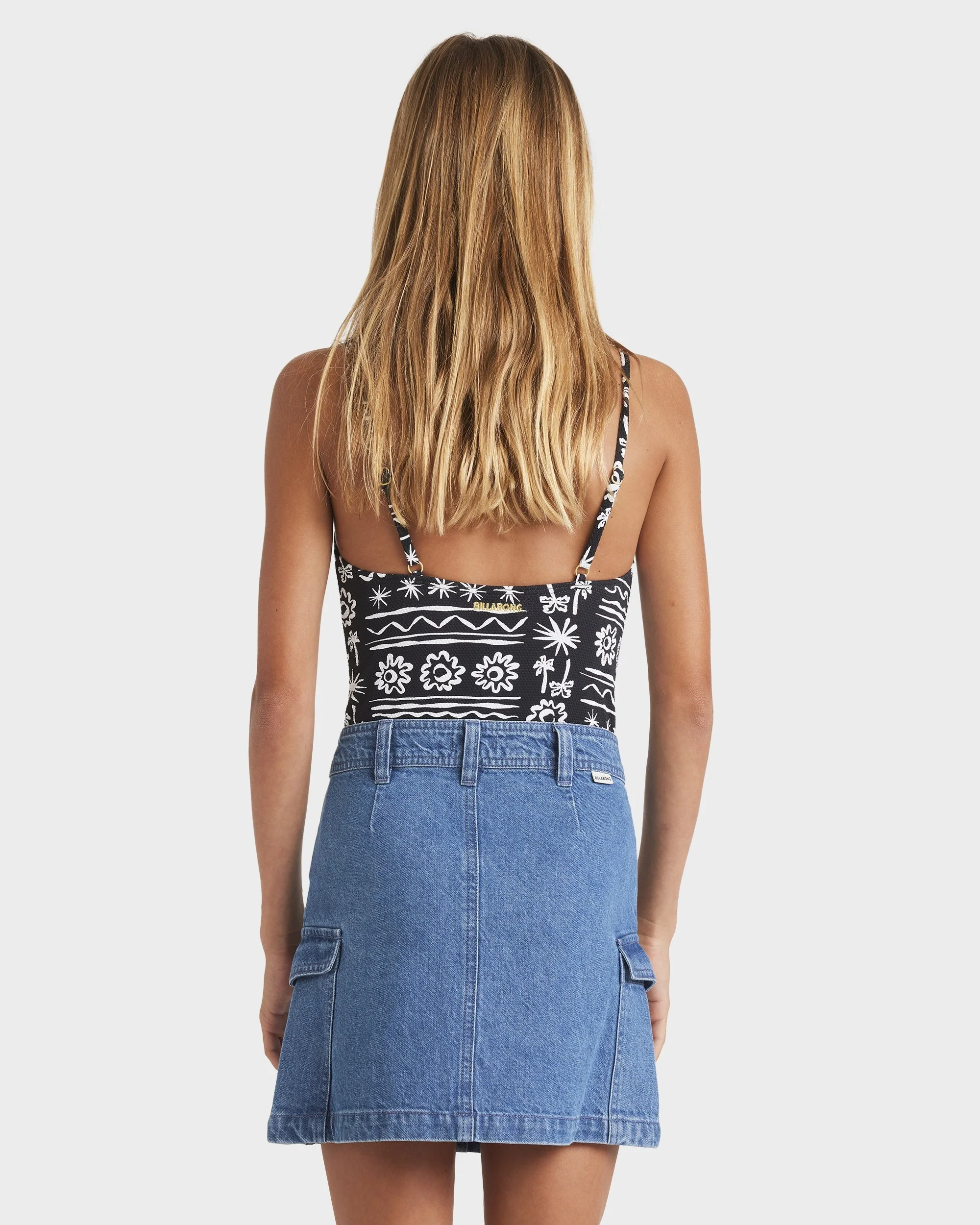 Girls 6-16 Hilary Cargo Denim Skirt - Image 2