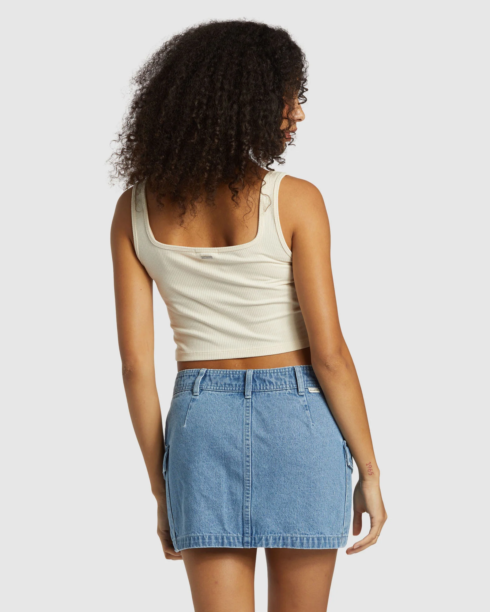 Womens Hilary Cargo Denim Skirt - Image 3