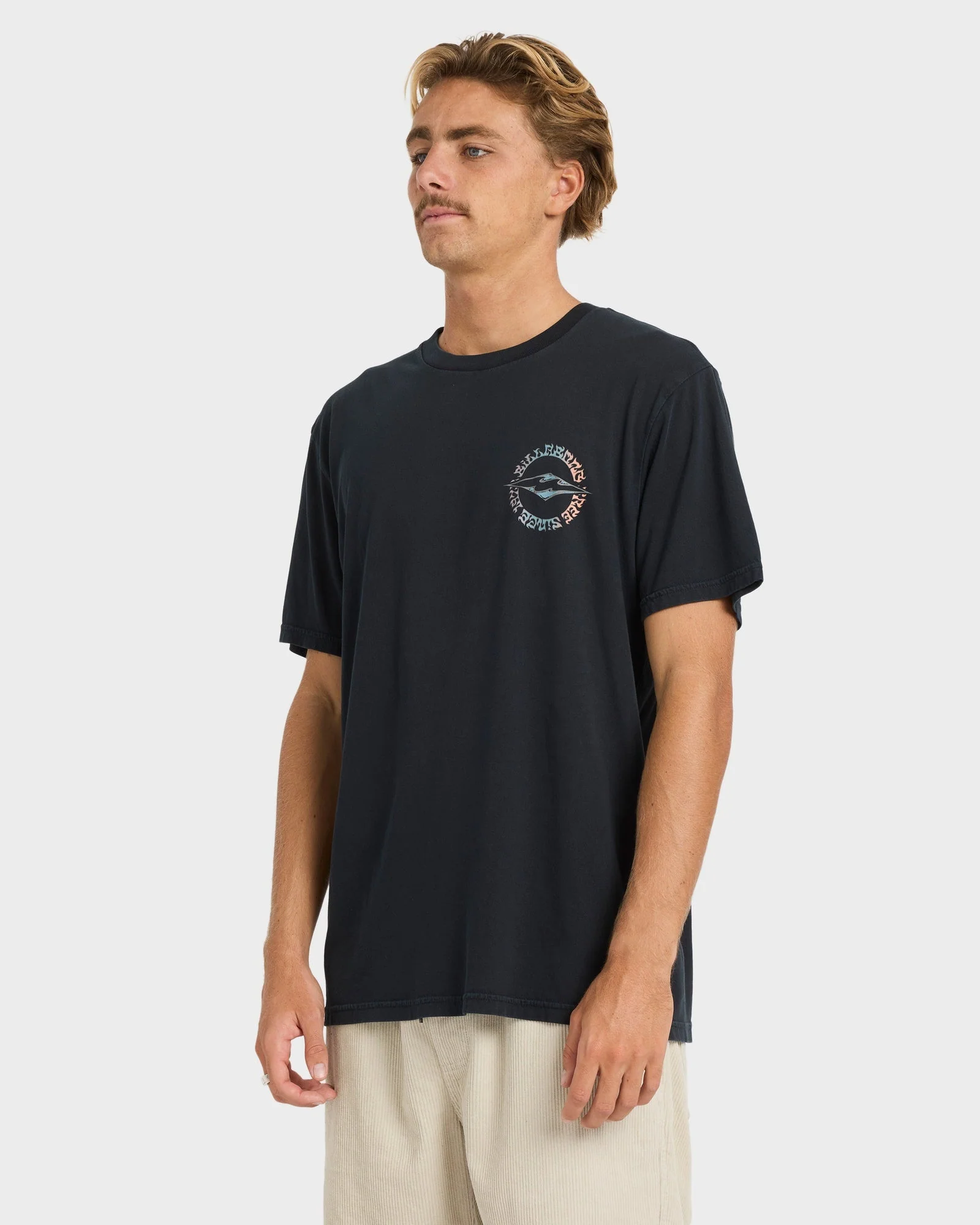 Mens Hollow Diamond Wave Washed Premium T-Shirt - Image 3