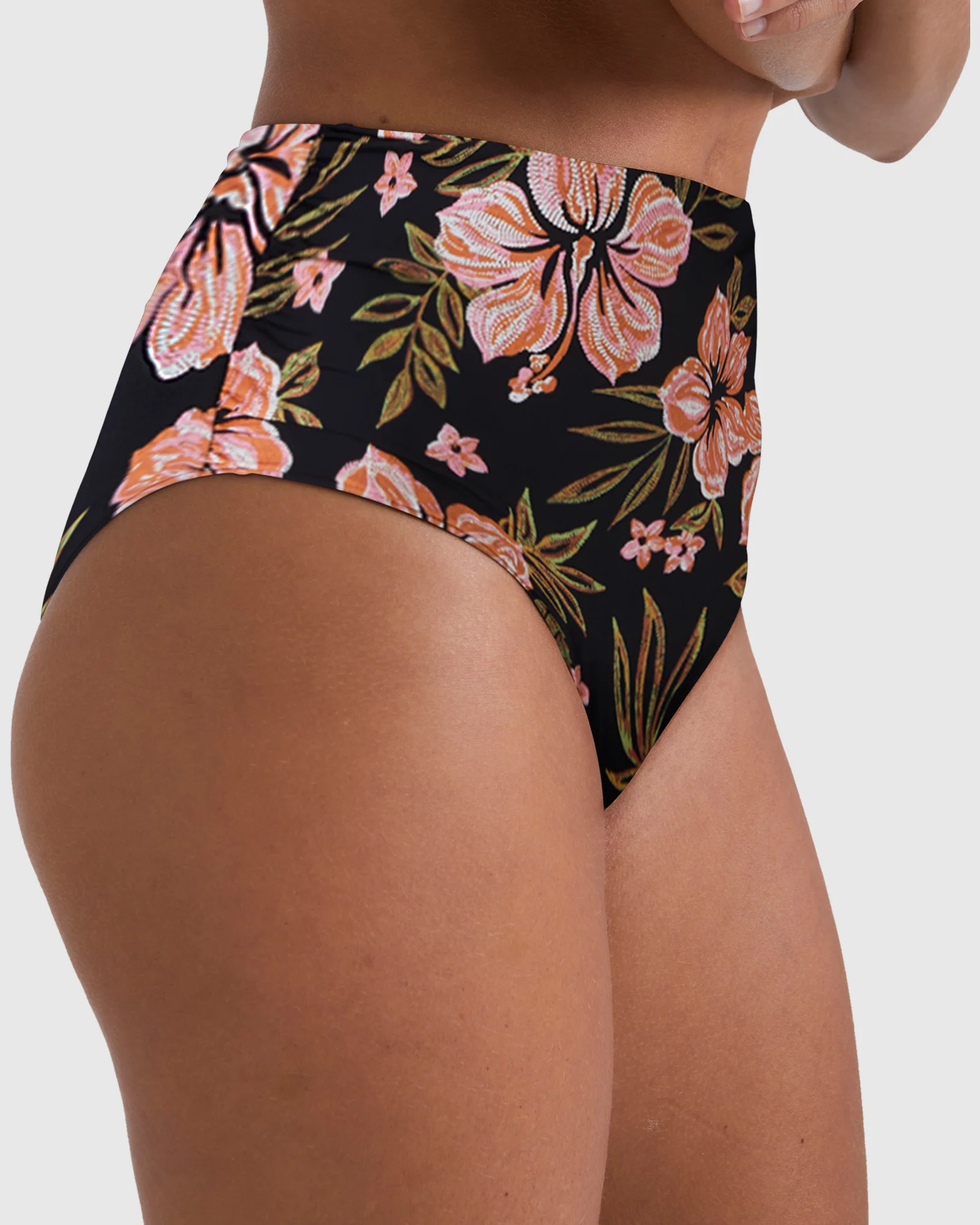 Womens Hooked On Tropics High Retro Bikini Bottom - Image 4
