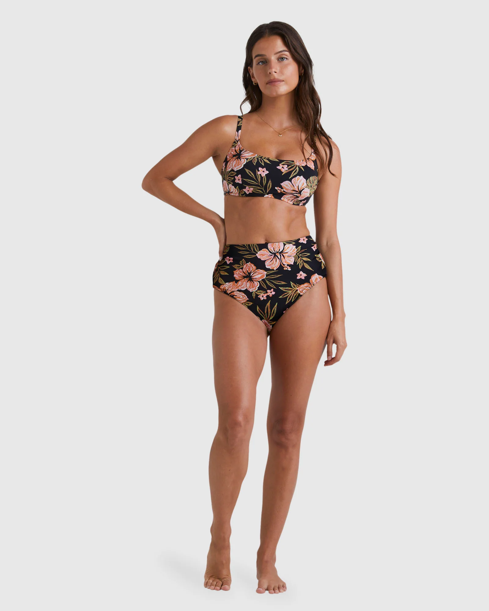 Womens Hooked On Tropics High Retro Bikini Bottom - Image 5