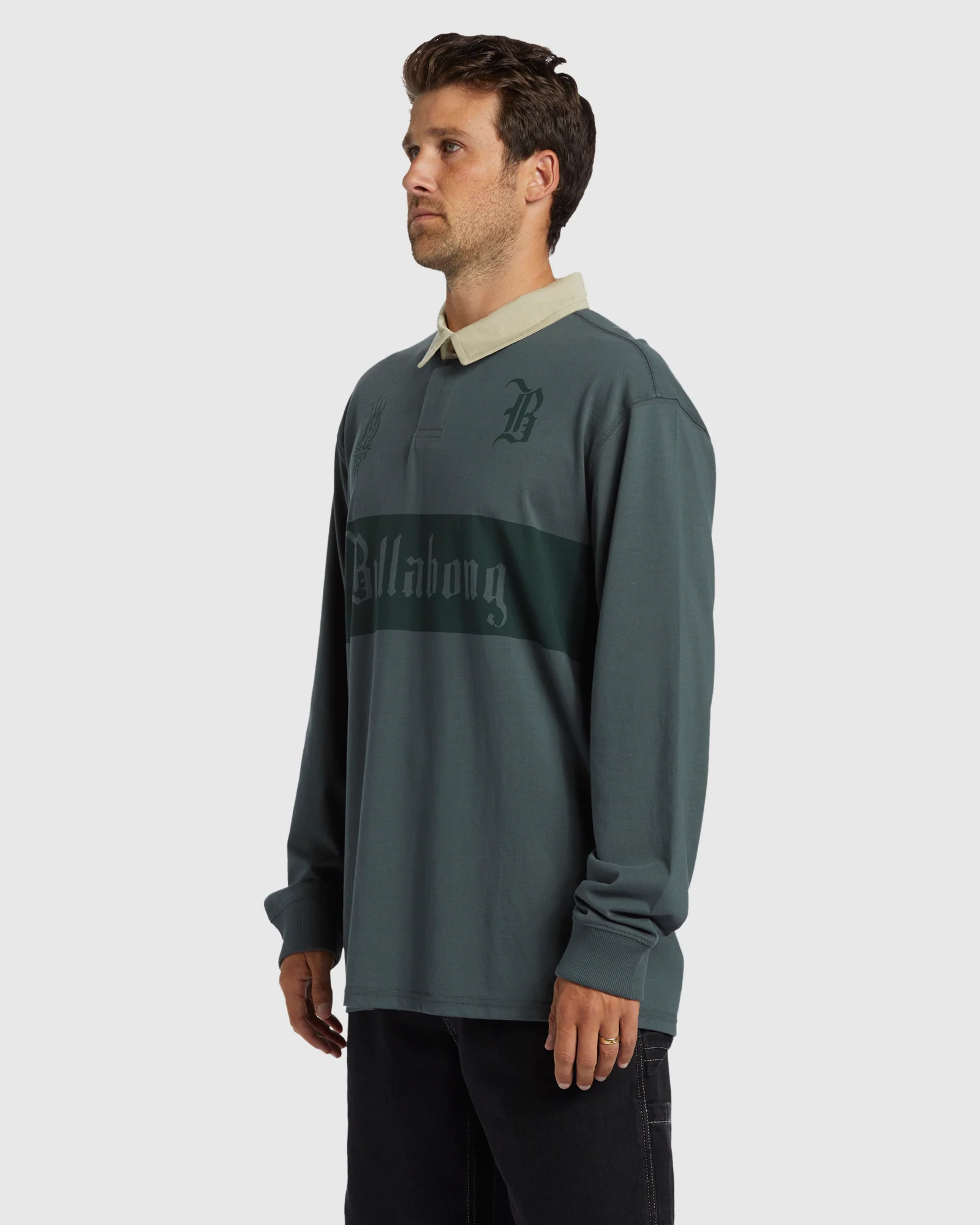 Mens Immortal Rugby Polo Long Sleeve Shirt - Image 2
