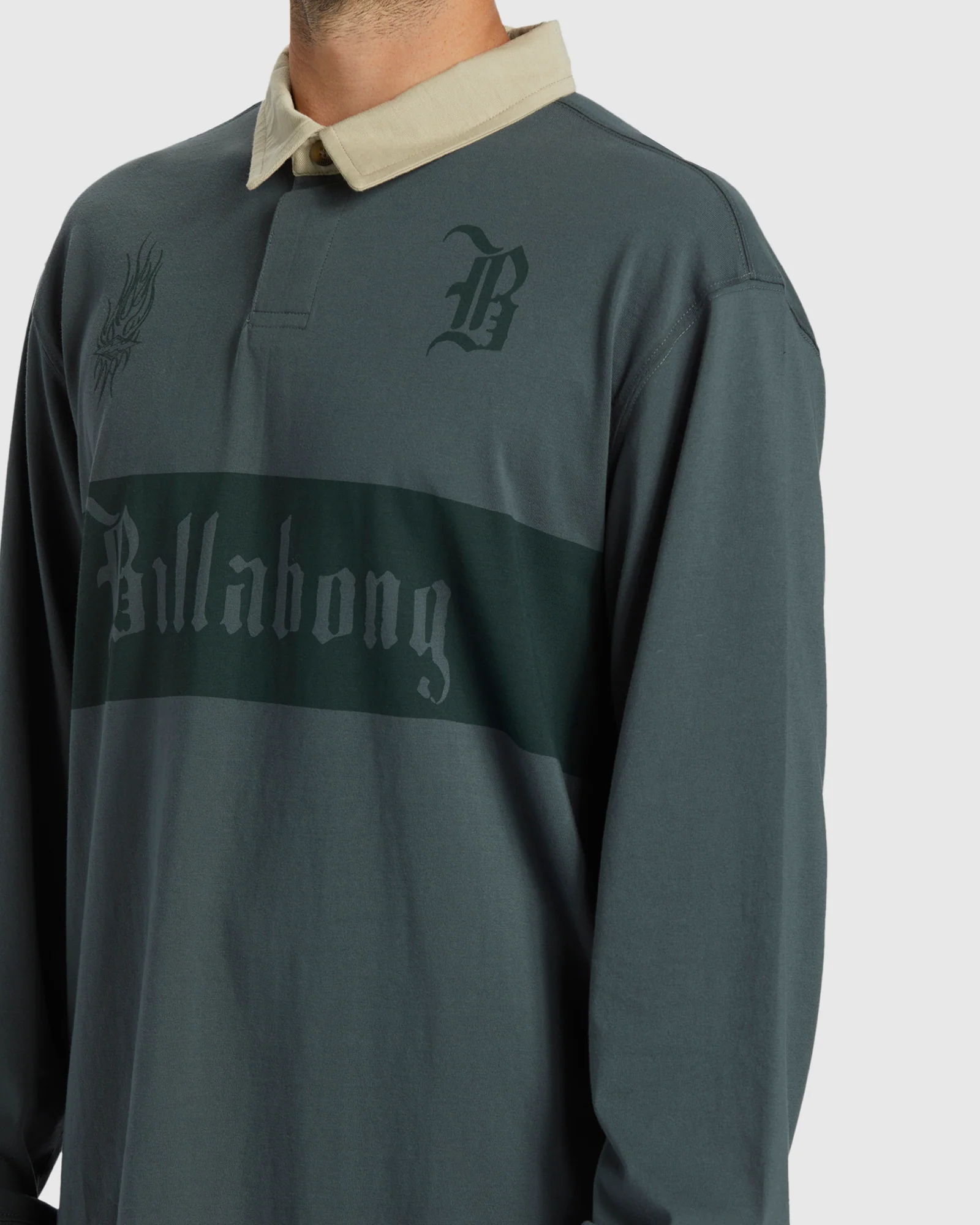 Mens Immortal Rugby Polo Long Sleeve Shirt - Image 4