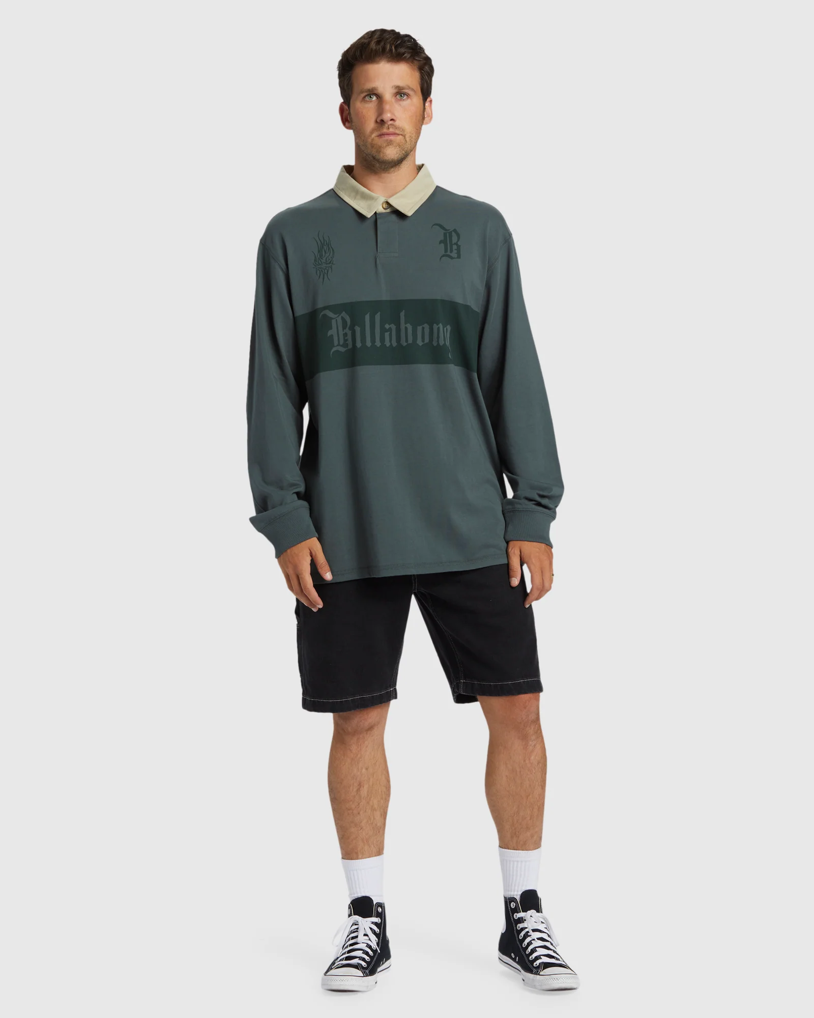 Mens Immortal Rugby Polo Long Sleeve Shirt - Image 5