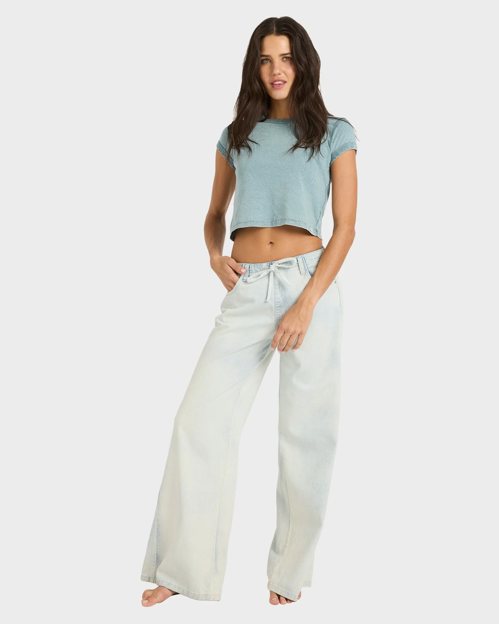 Womens Jade Saltwashed Elastic Pants - Image 2