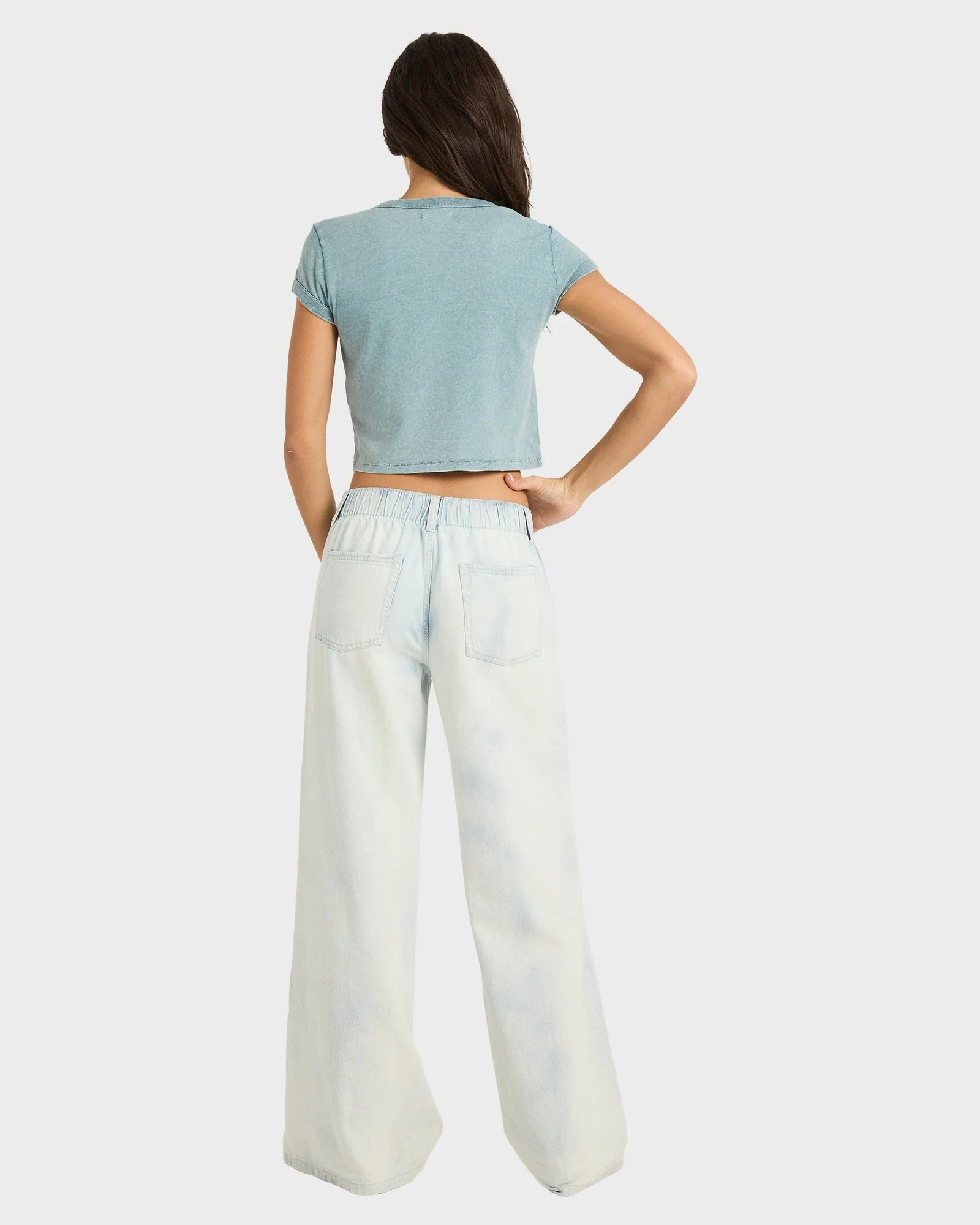 Womens Jade Saltwashed Elastic Pants - Image 3