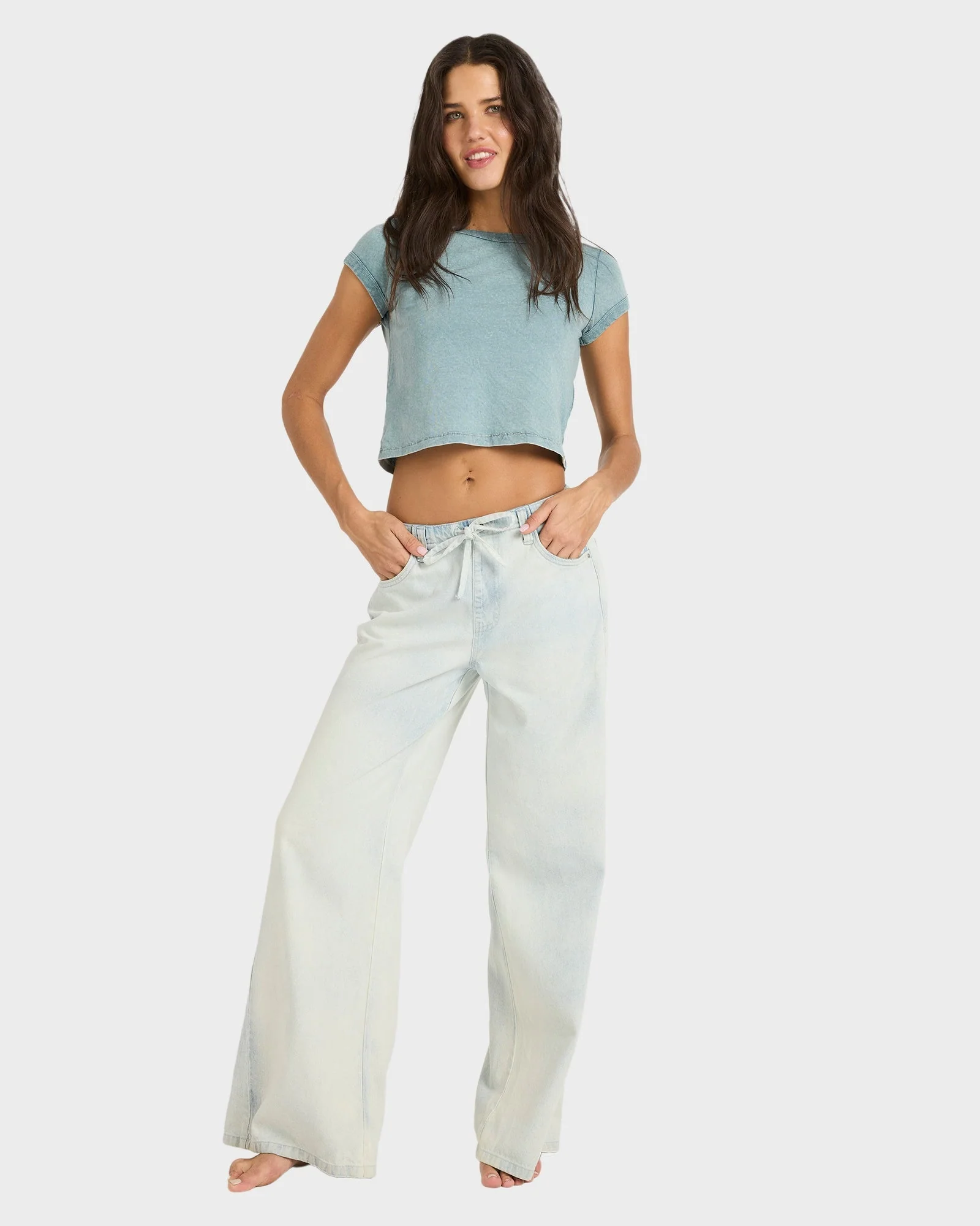 Womens Jade Saltwashed Elastic Pants - Image 6
