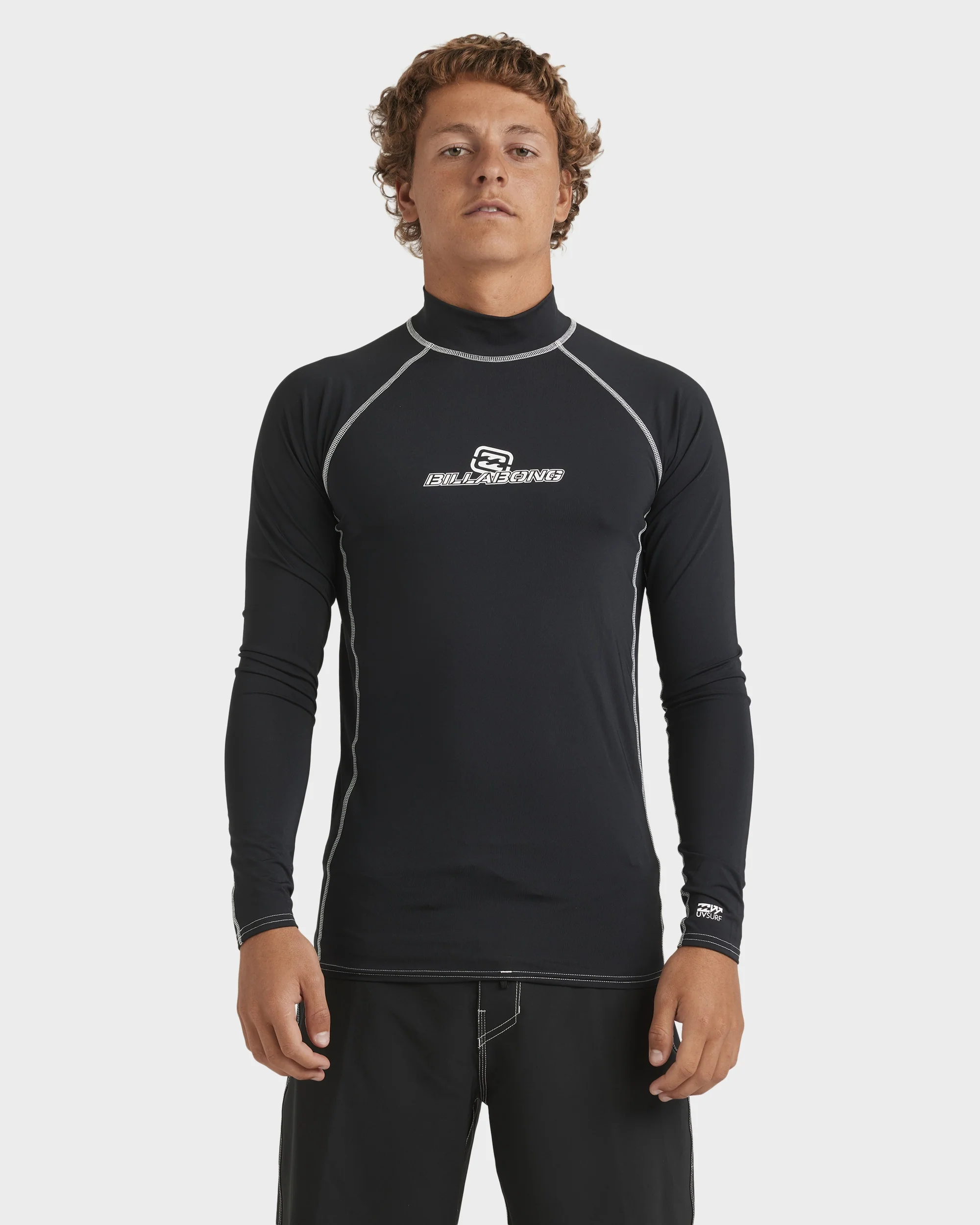 Mens Jimmy Contrast Long Sleeve Rash Vest - Image 3
