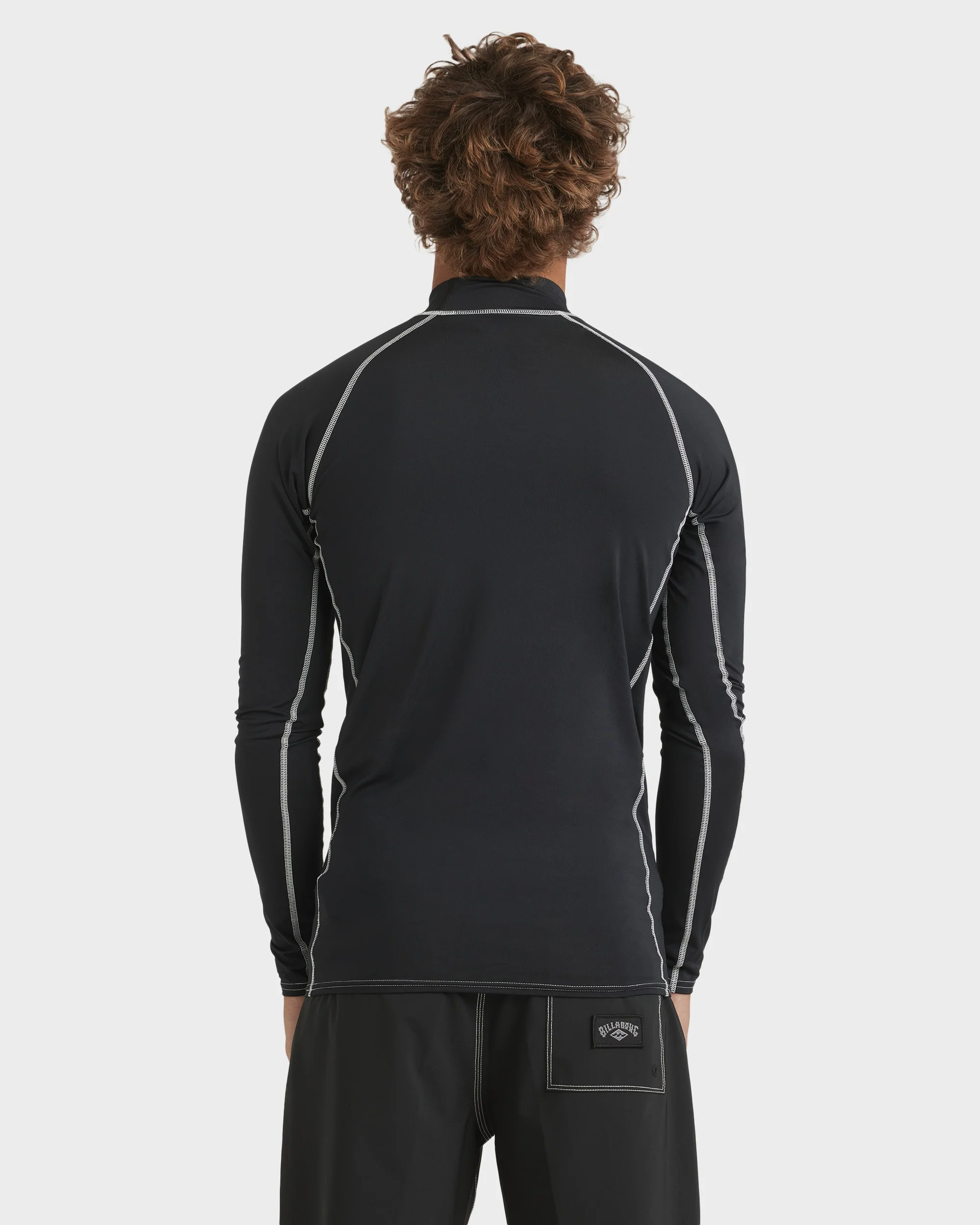 Mens Jimmy Contrast Long Sleeve Rash Vest - Image 4