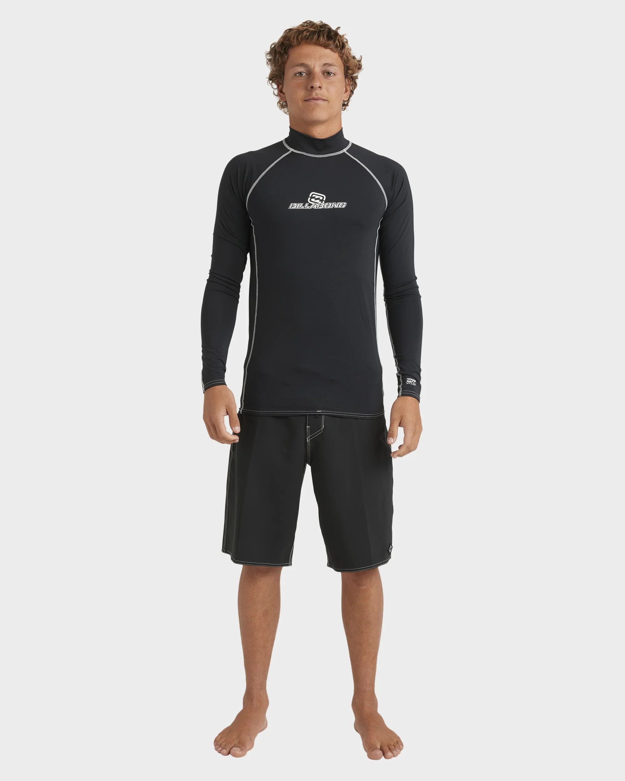 Mens Jimmy Contrast Long Sleeve Rash Vest - Image 7