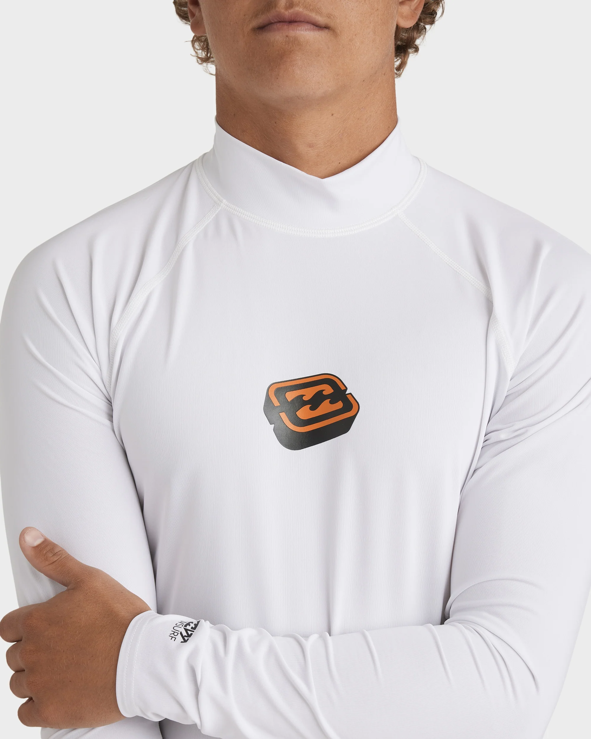 Mens Jimmy Contrast Long Sleeve Rash Vest - Image 5