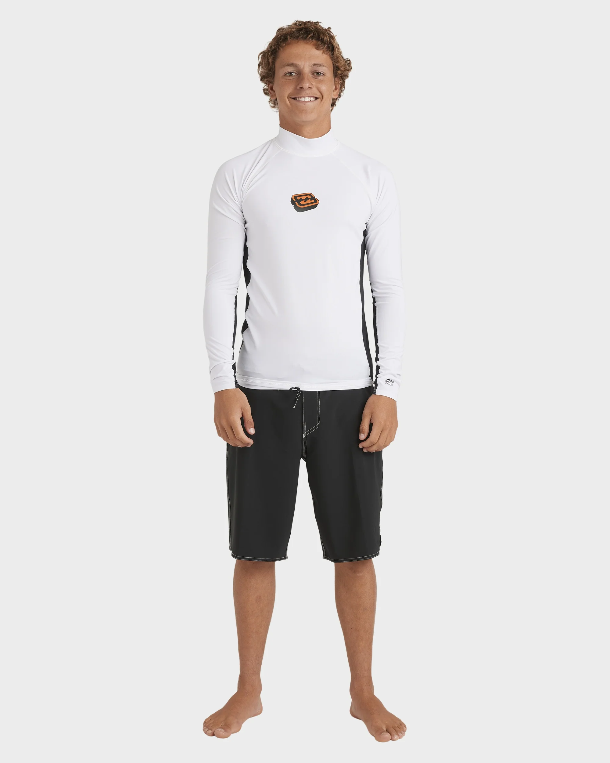Mens Jimmy Contrast Long Sleeve Rash Vest - Image 6