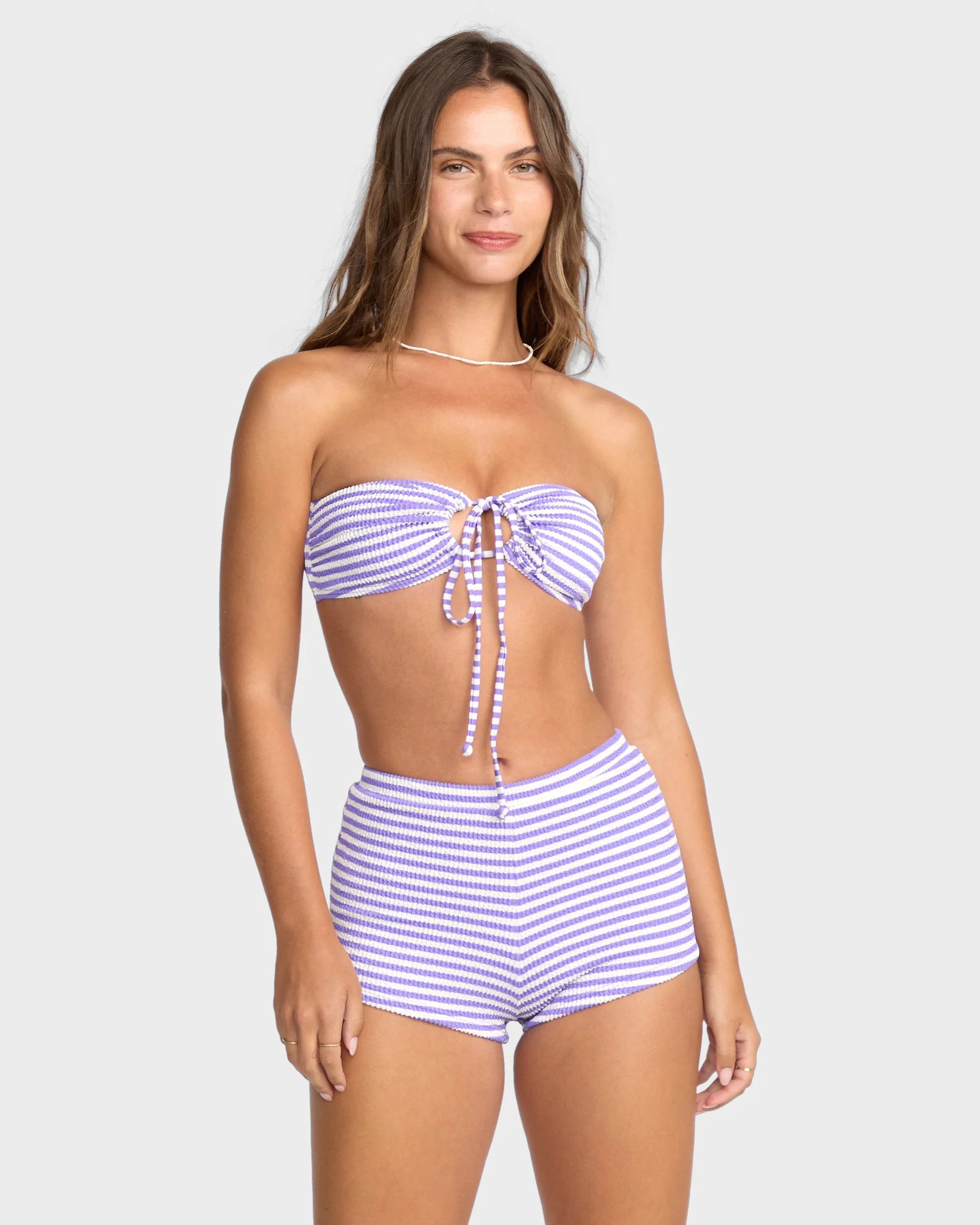 Womens Josie Summer High Drew Bandeau Bikini Top - Image 2